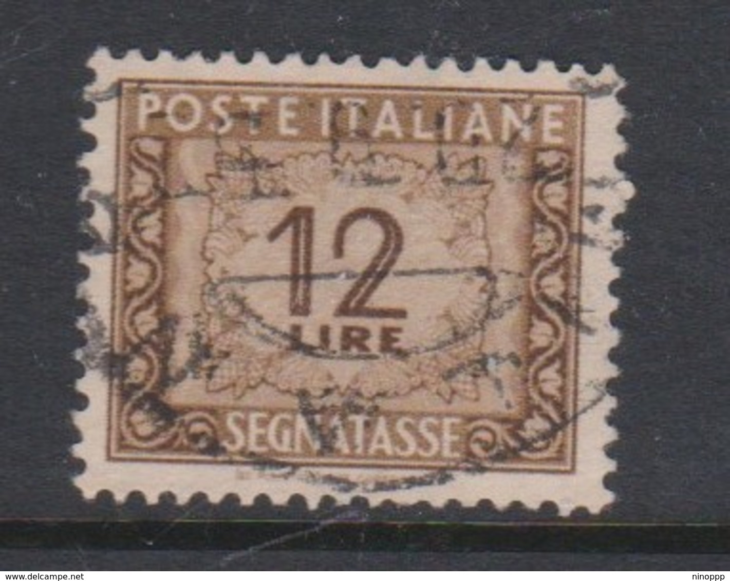 Italy PD 105 1947-54 Republic  Postage Due,watermark Flying Wheel,lire 12 Brown,used - Portomarken