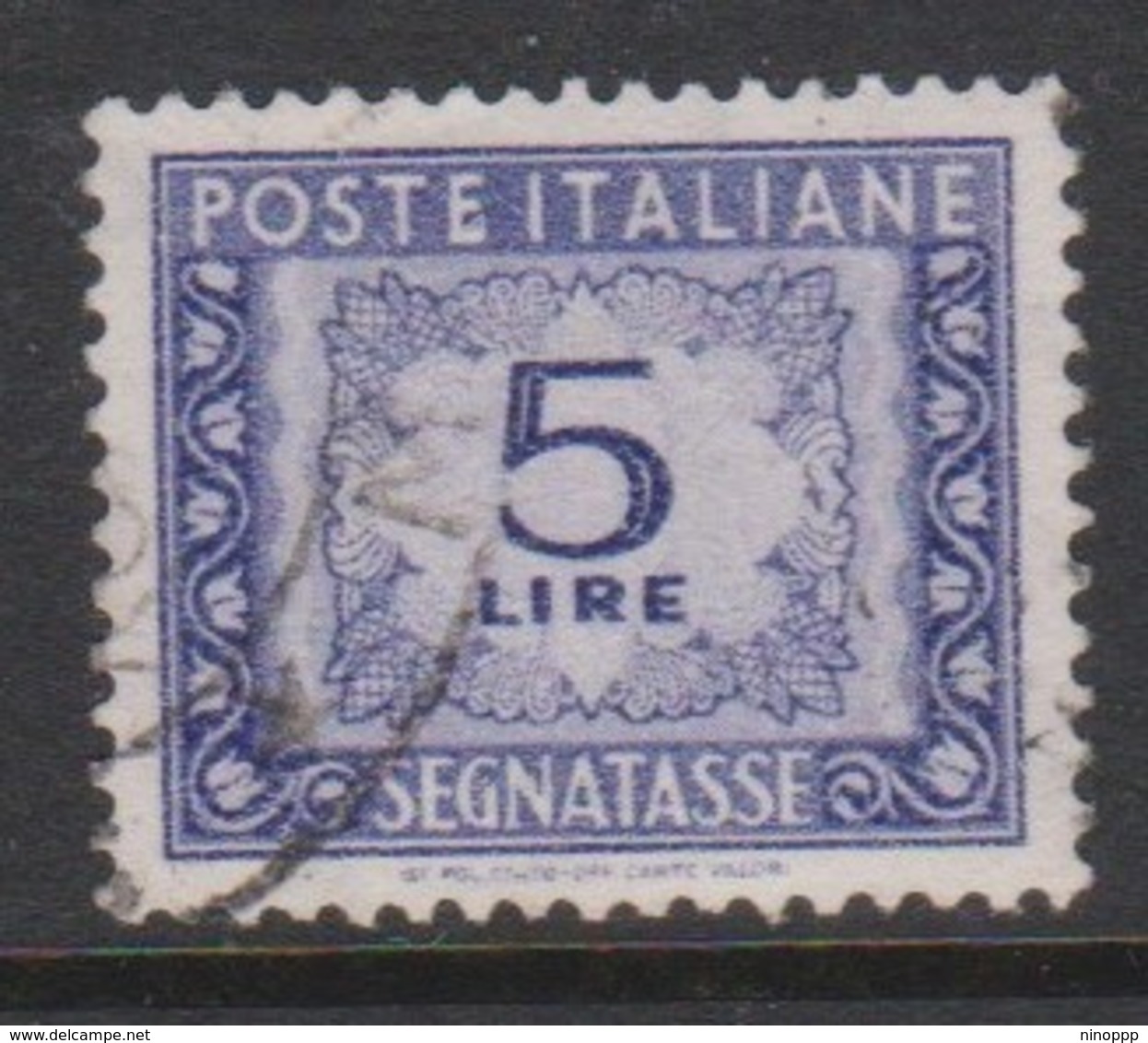 Italy PD 111  1955-81 Republic  Postage Due,watermark Stars,lire 5 Violet,used - Postage Due