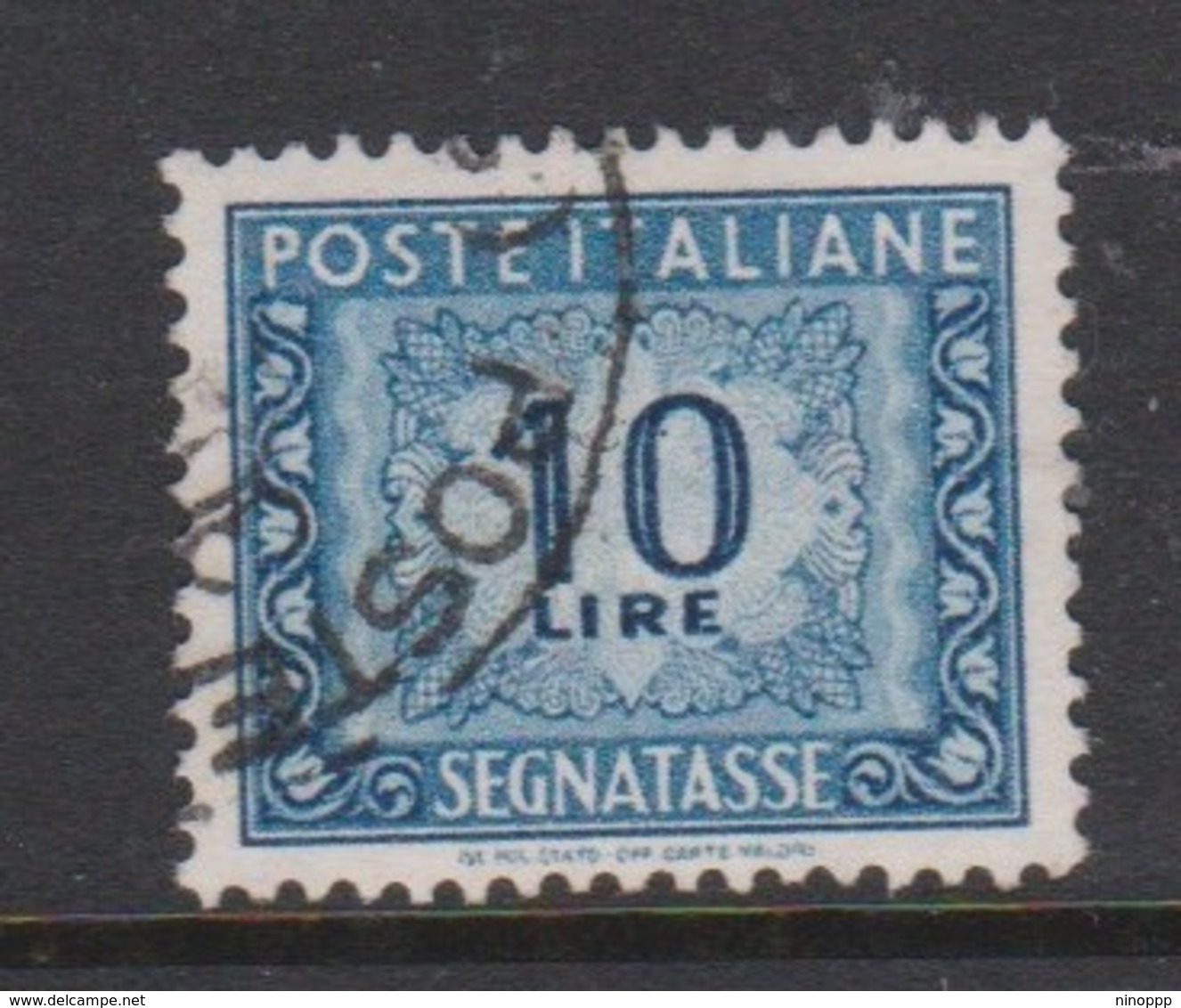 Italy PD 113  1955-81 Republic  Postage Due,watermark Stars,lire 10 Blue,used - Postage Due