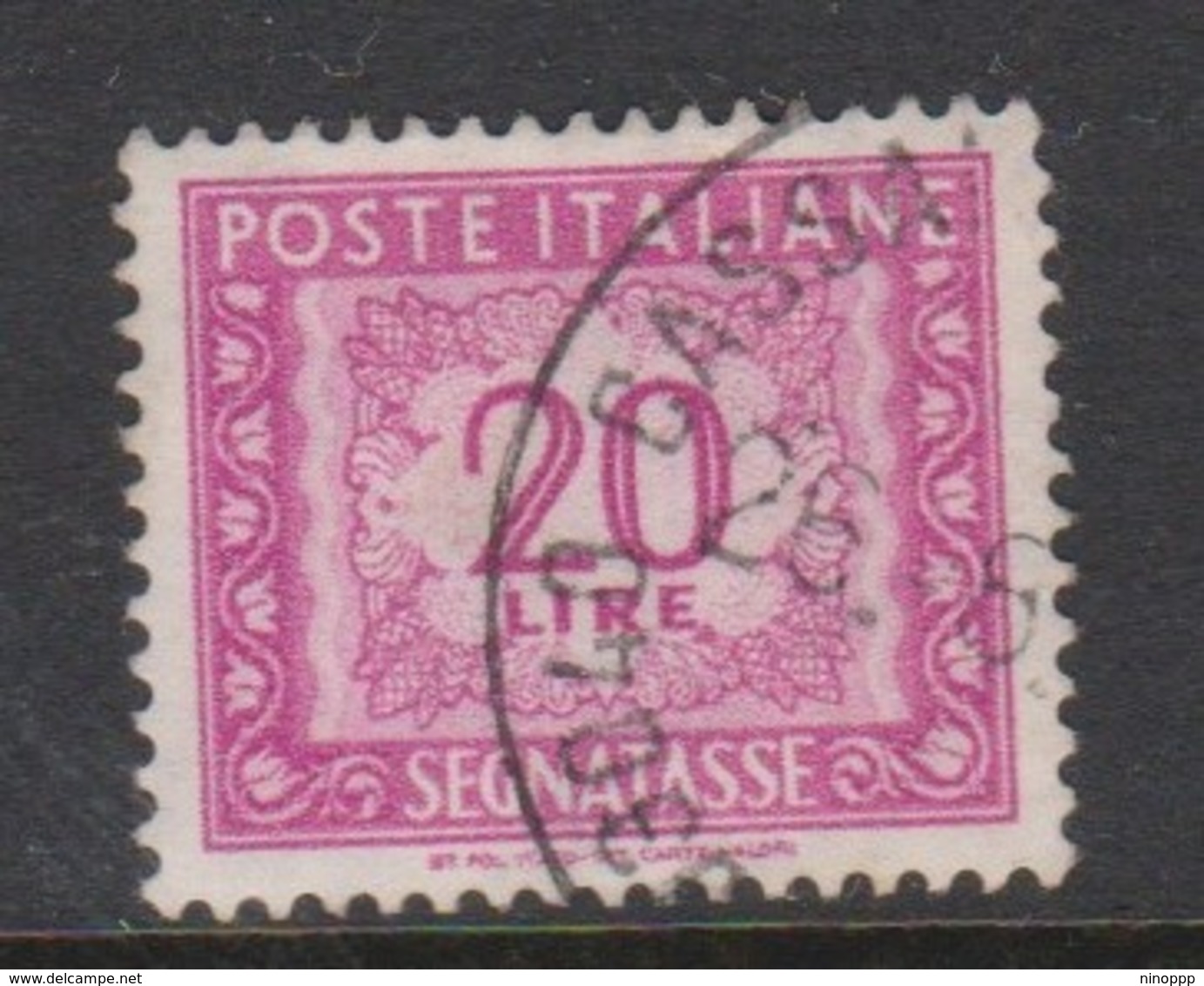 Italy PD 114  1955-81 Republic  Postage Due,watermark Stars,lire 20 Lilac Rose,used - Postage Due