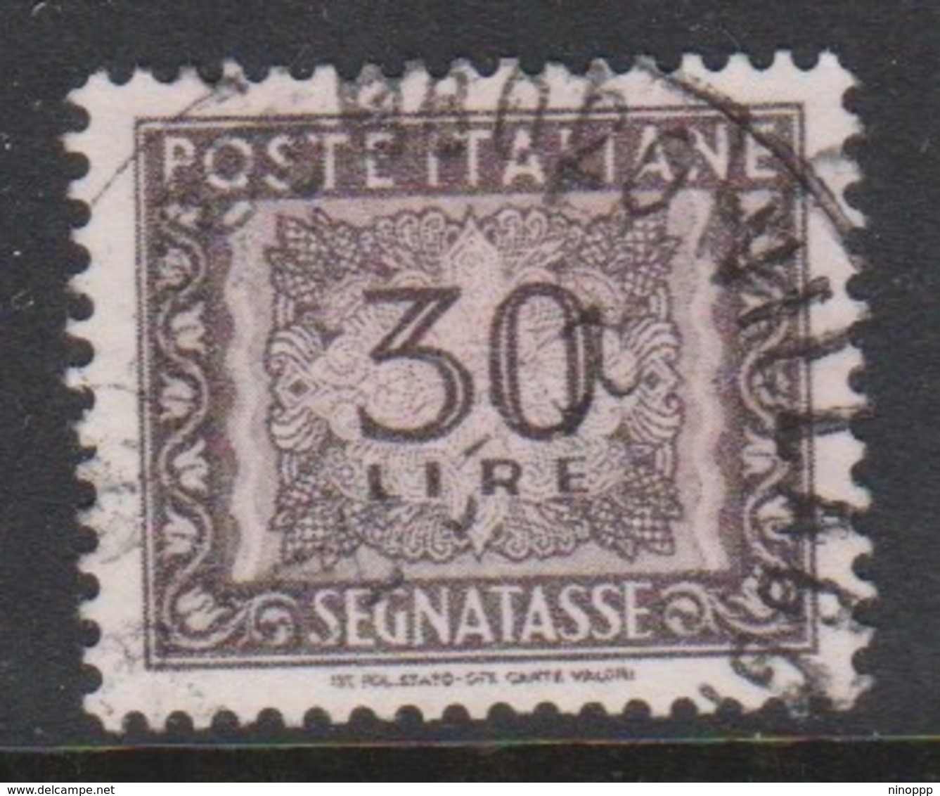 Italy PD 116  1955-81 Republic  Postage Due,watermark Stars,lire 30 Gray,used - Portomarken