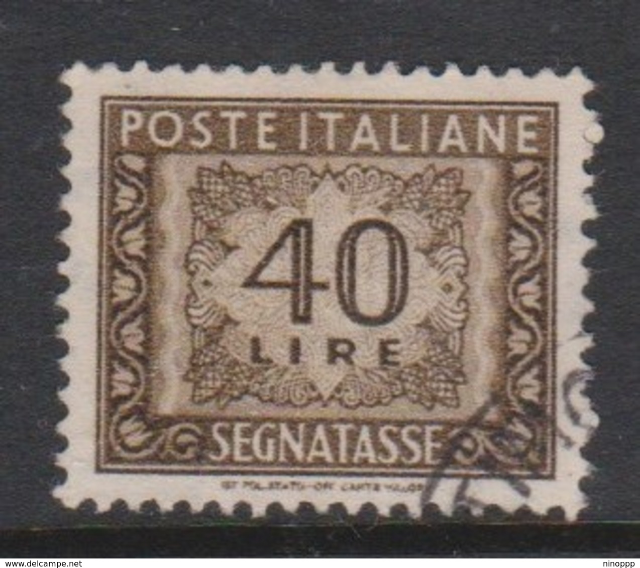 Italy PD 117  1955-81 Republic  Postage Due,watermark Stars,lire 40 Brown,used - Portomarken