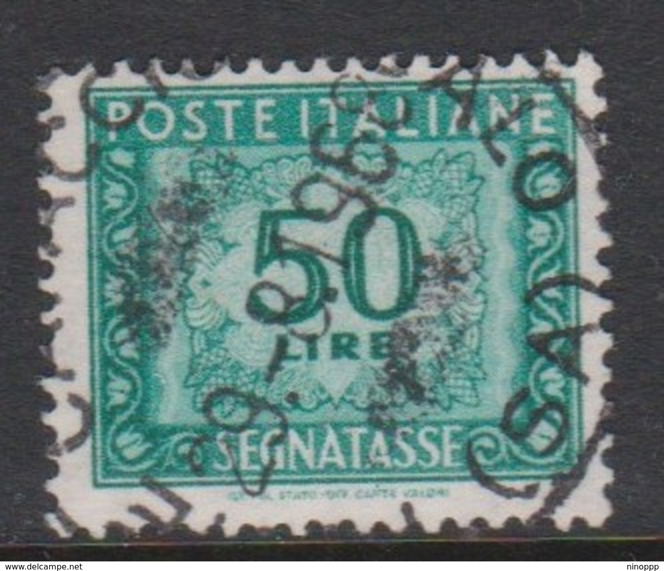 Italy PD 118  1955-81 Republic  Postage Due,watermark Stars,lire 50 Aqua,used - Portomarken