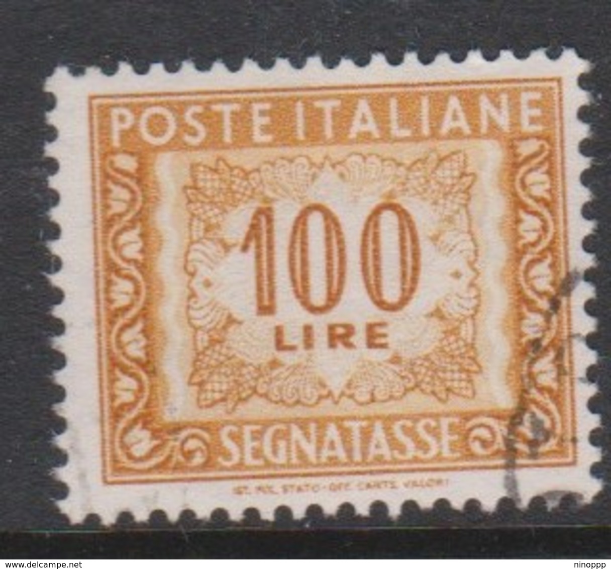 Italy PD 119  1955-81 Republic  Postage Due,watermark Stars,lire 100 Orange Yellow,used - Postage Due