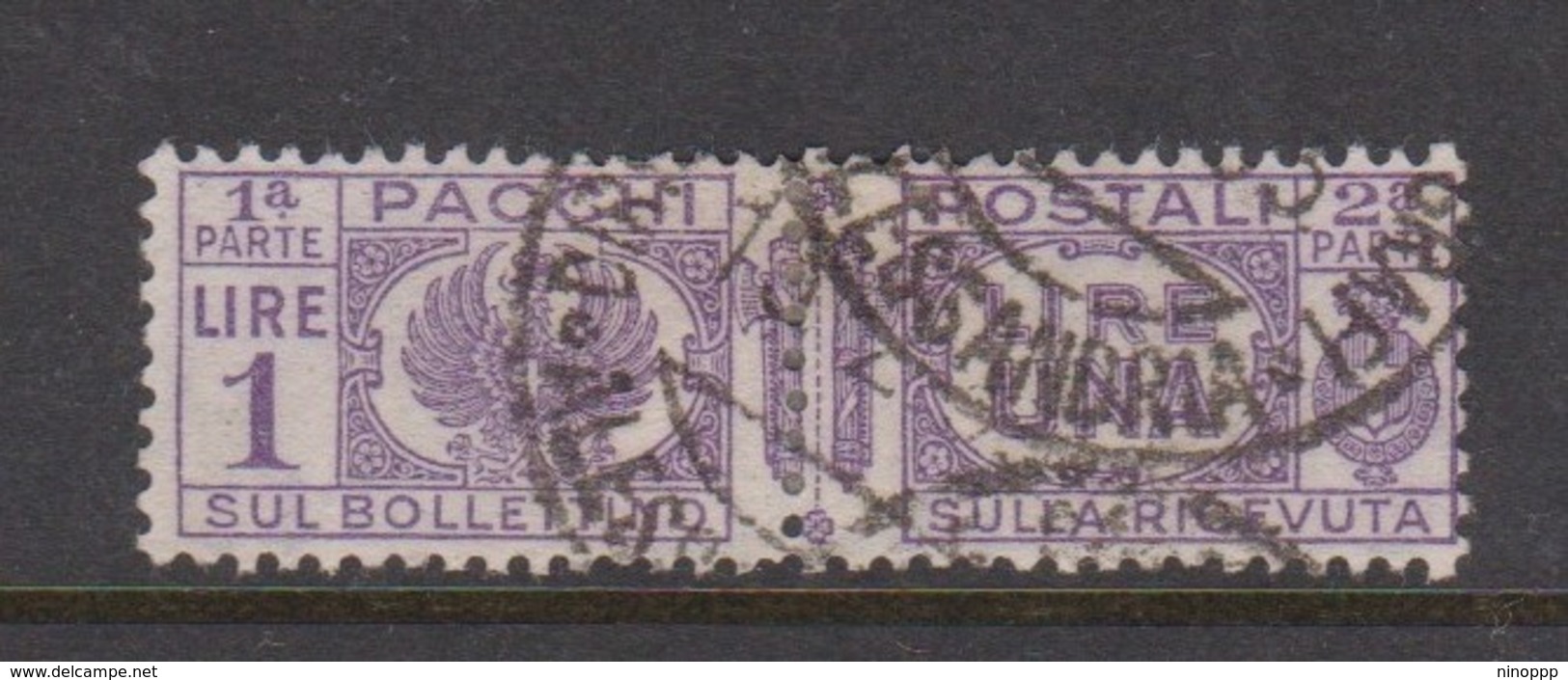 Italy PP 30 1927-32 King Victor Emanuel ,parcel Post, Lire 1 Violet,Used - Postal Parcels