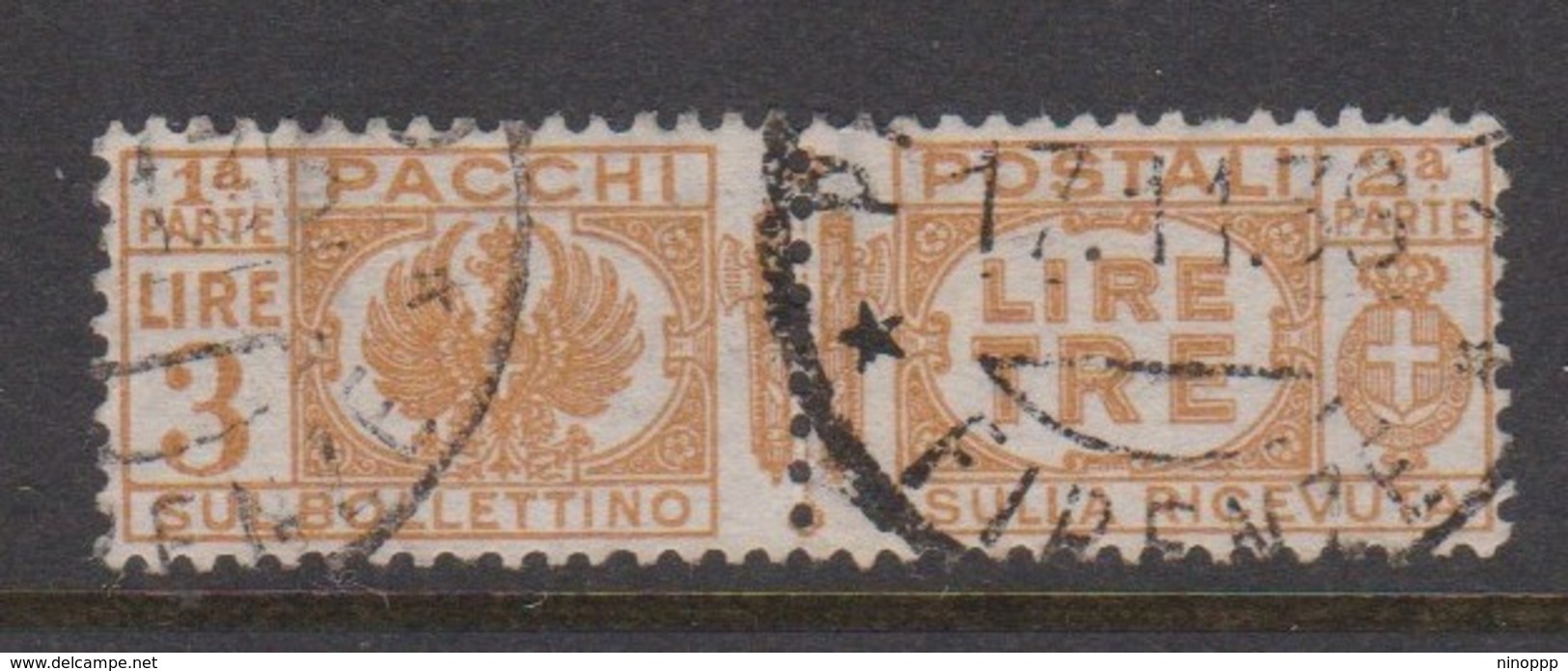 Italy PP 32 1927-32 King Victor Emanuel ,parcel Post, Lire 3 Yellow,Used - Postal Parcels