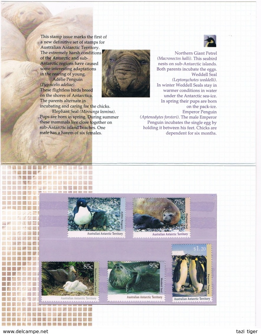 AUSTRALIAN ANTARCTIC TERRITORY (AAT) • 1992 • ANTARCTIC REGIONAL WILDLIFE • PRESENTATION PACK - Unused Stamps