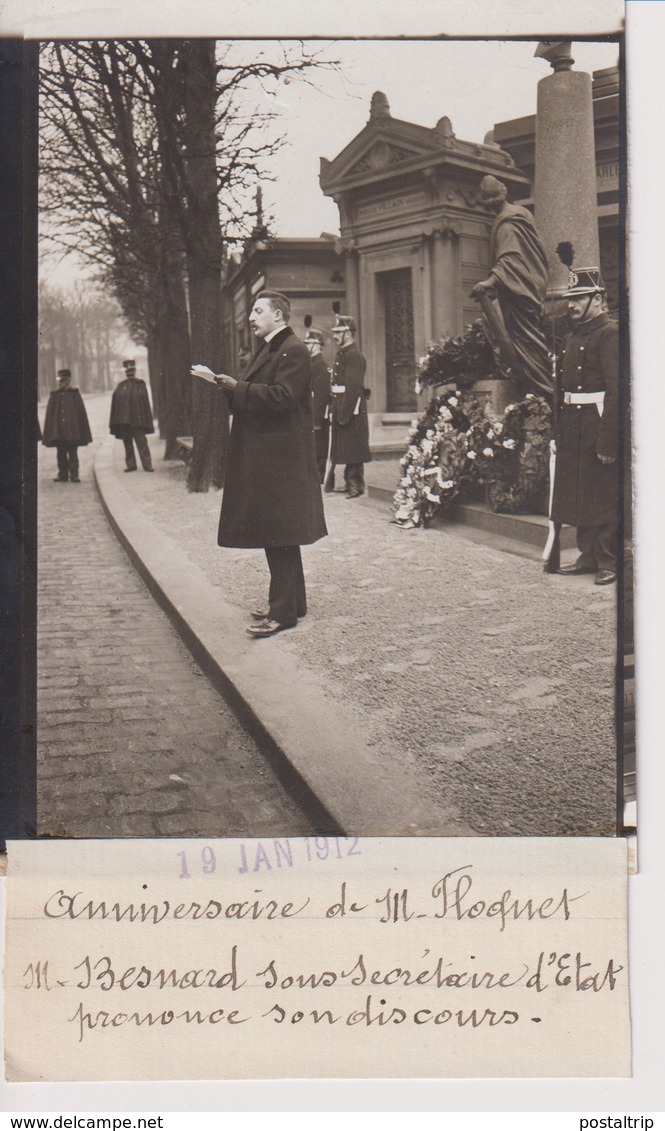 M BESNARD  SECRÉTAIRE D'ETAT ANNIVERSAIRE DE M FLOQUET  13*9CM Maurice-Louis BRANGER PARÍS (1874-1950) - Personalidades Famosas