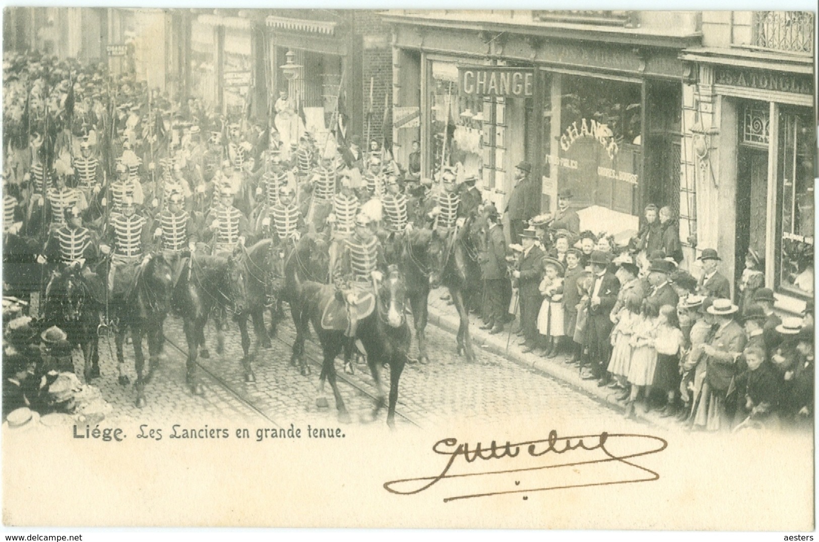 Liège 1904; Les Lanciers En Grande Tenue - Voyagé. (éditeur?) - Luik