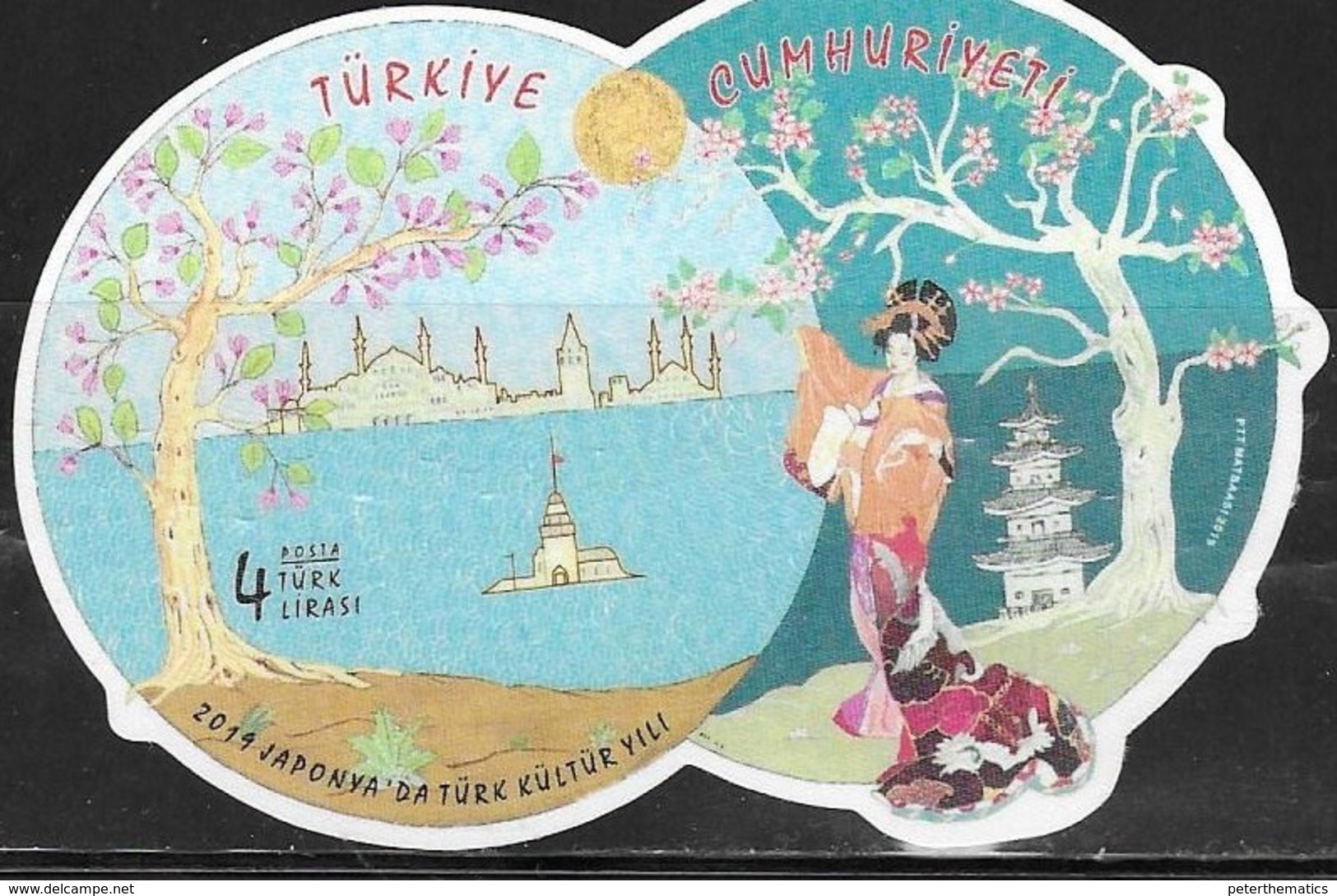 TURKEY,  2019, MNH, RELATIONS WITH JAPAN, COSTUMES, TREES, MOSQUES, S/SHEET - Costumes