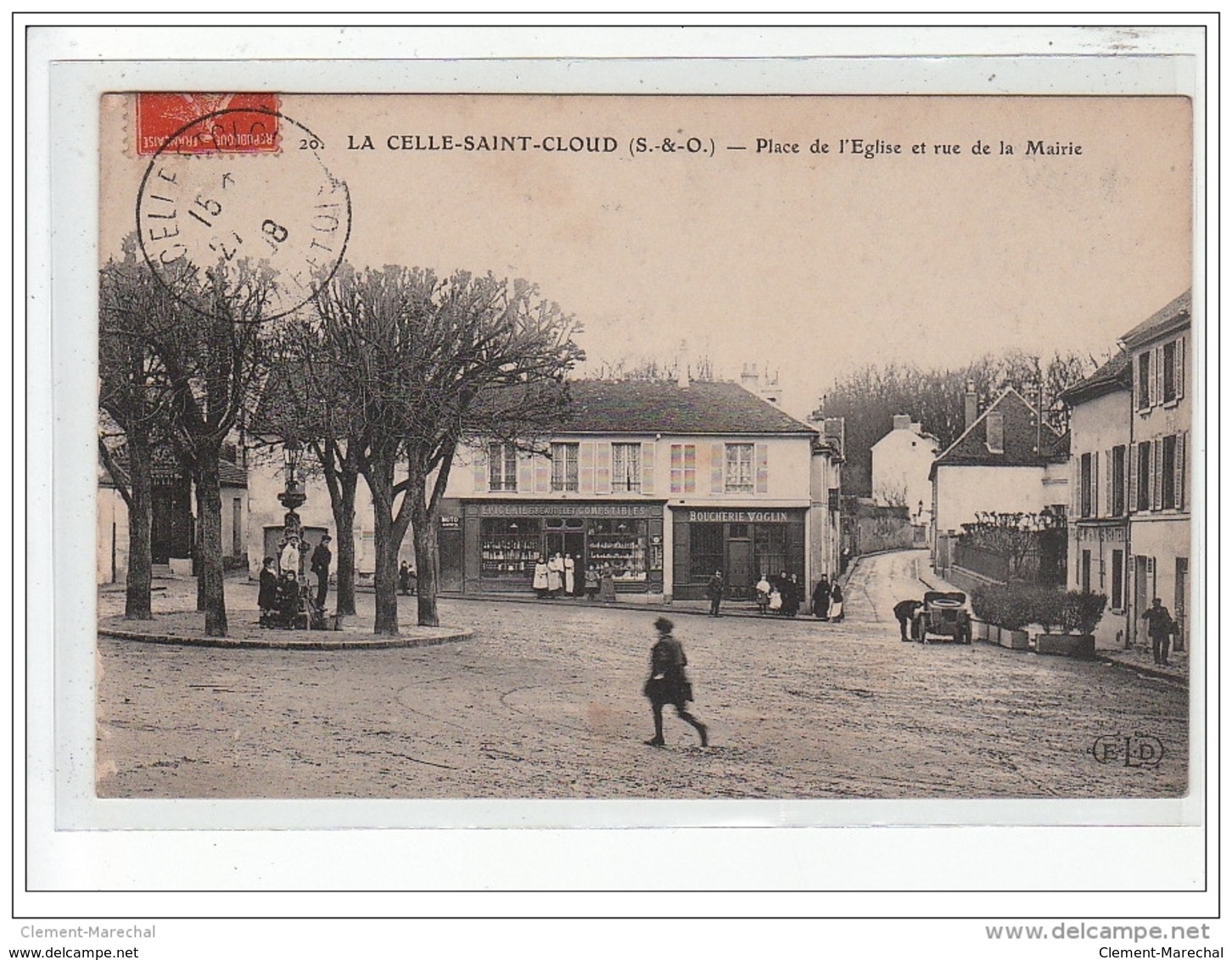 LA CELLE SAINT CLOUD - Place De L'Eglise Et Rue De La Mairie - Très Bon état - Other & Unclassified