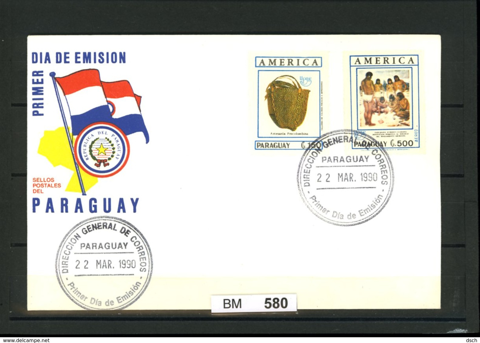 Paraguay Sonderbeleg 1990 - Archaeology