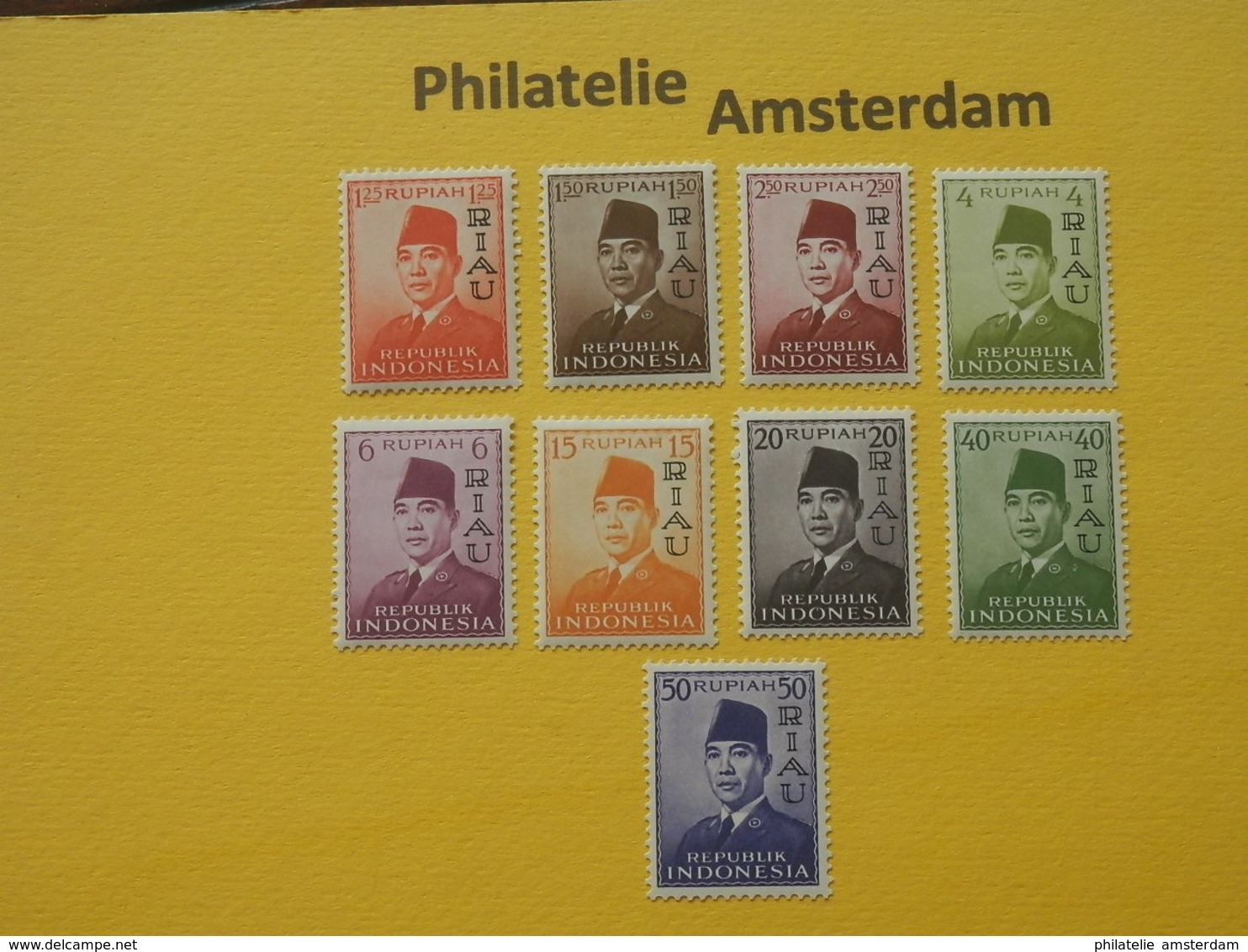 Indonesia, Riau 1960, OVERPRINT / SUKARNO: Mi 33-41, ** - Indonesië