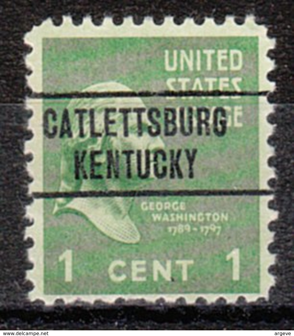 USA Precancel Vorausentwertung Preo, Locals Kentucky, Catlettsburg 263, Perf. Not Perfect - Vorausentwertungen