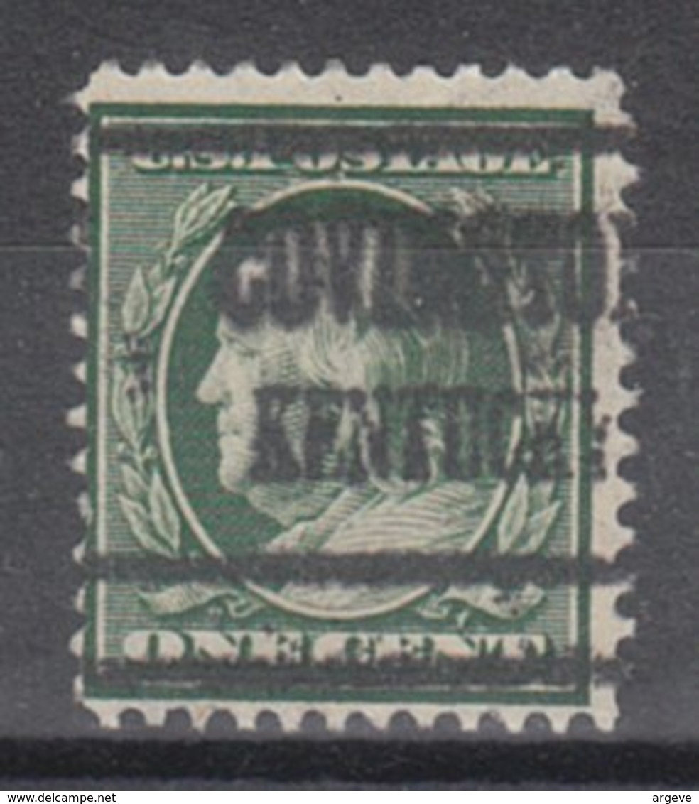 USA Precancel Vorausentwertung Preo, Locals Kentucky, Covington 1908-L-1 R, Var 2 - Vorausentwertungen