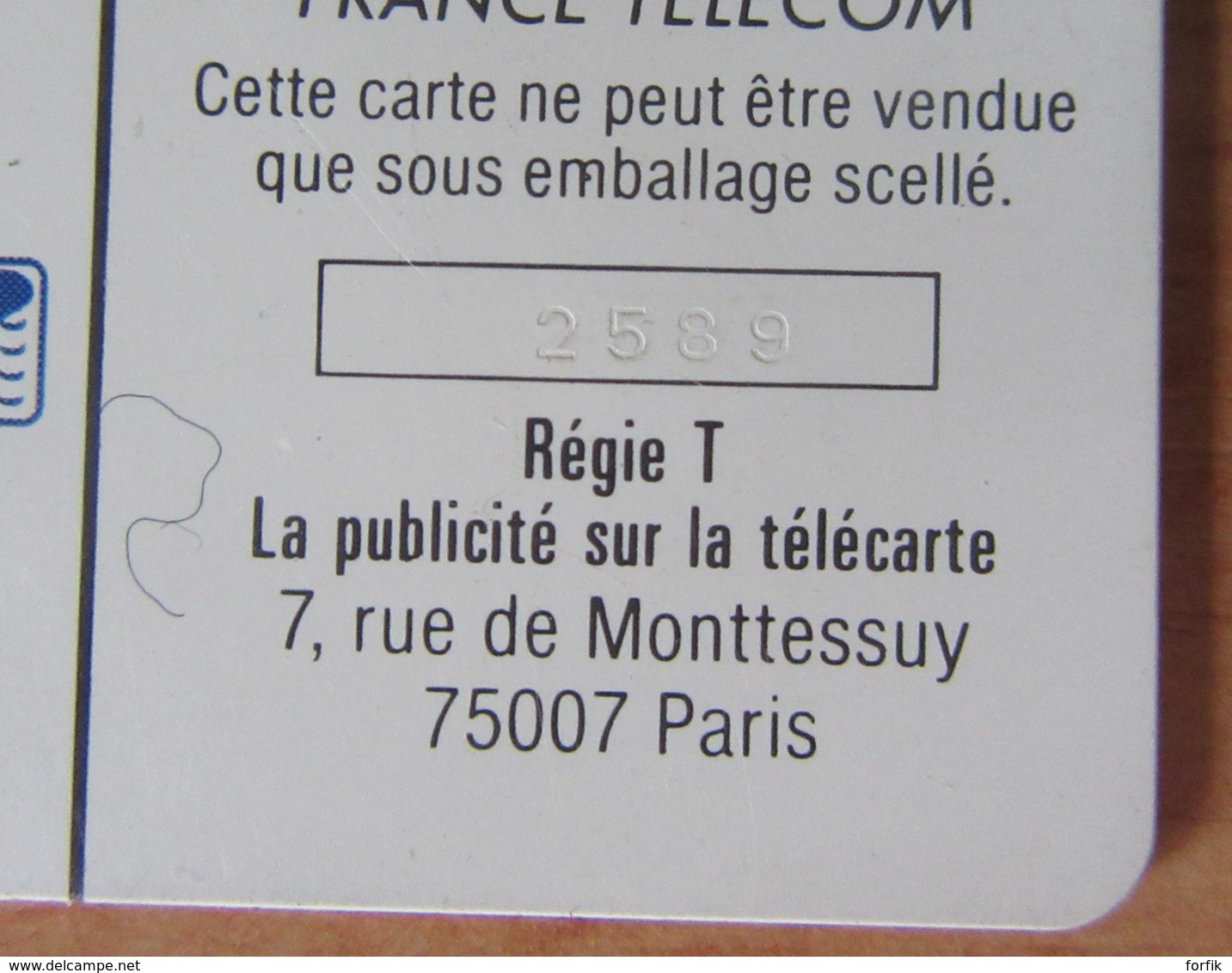 Télécarte Gym FR3 F95 - Variété Grand Fil Bleu Imprimé Au Verso - 120U - SO2 - Carte Utilisée - 2589 - 1989