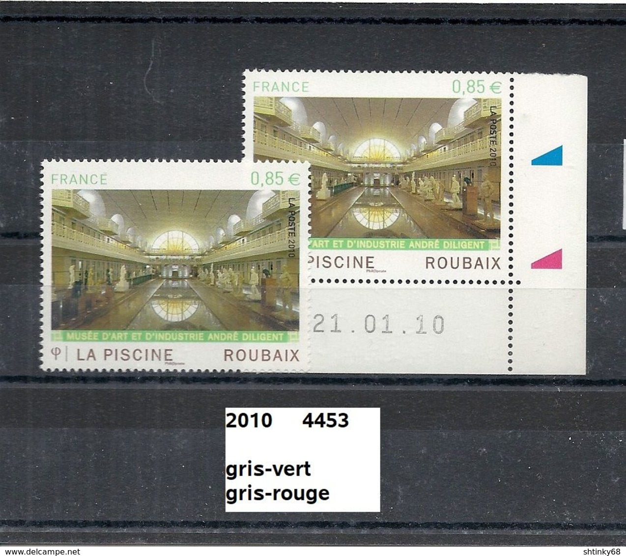 Variété De 2010 Neuf** Y&T N° 4453 Gris-vert & Gris-rouge - Unused Stamps