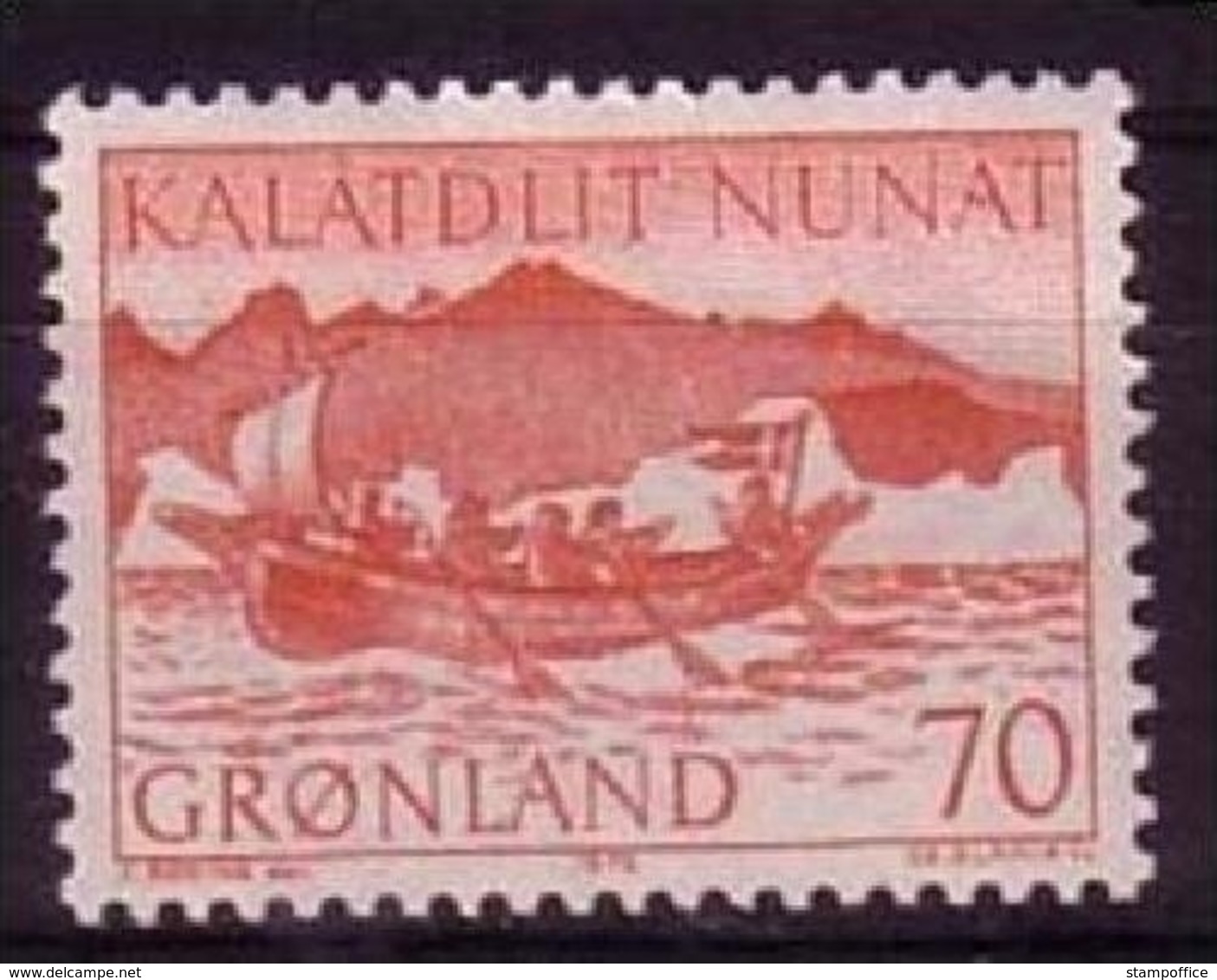 GRÖNLAND MI-NR. 82 ** POSTBEFÖRDERUNG MIT FRAUENBOOT - Ungebraucht