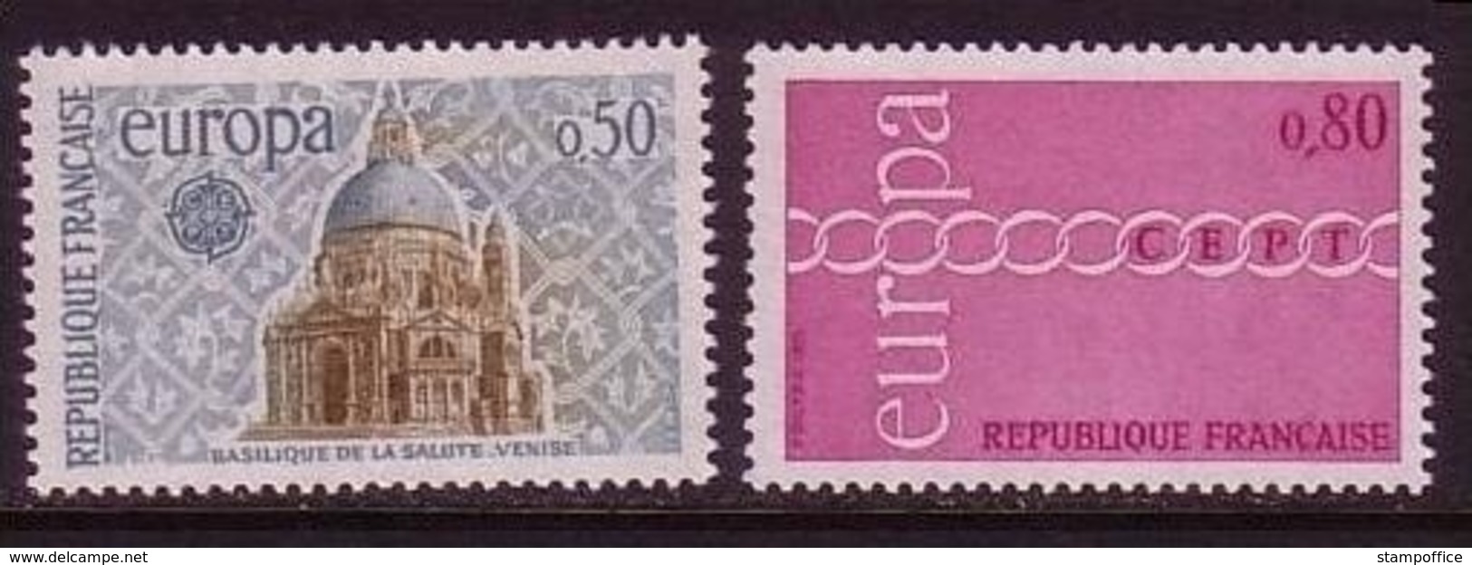 FRANKREICH MI-NR. 1748-1749 POSTFRISCH EUROPA 1971 - KETTE - 1971