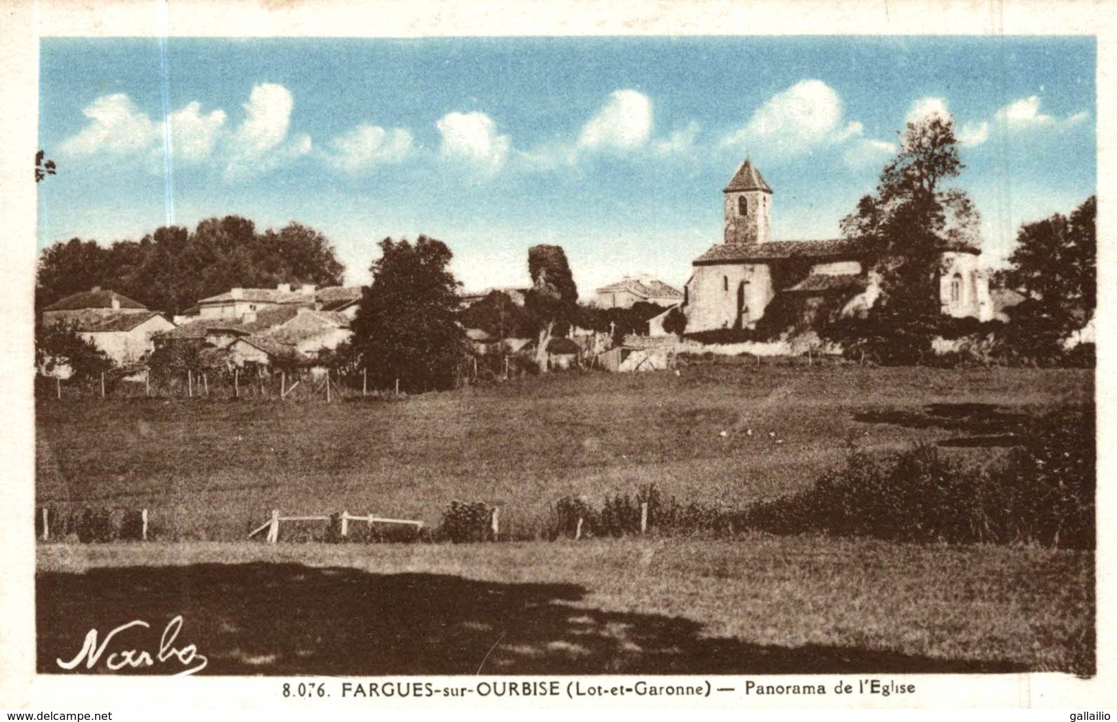 FARGUES SUR OURBISE PANORAMA DE L'EGLISE - Autres & Non Classés