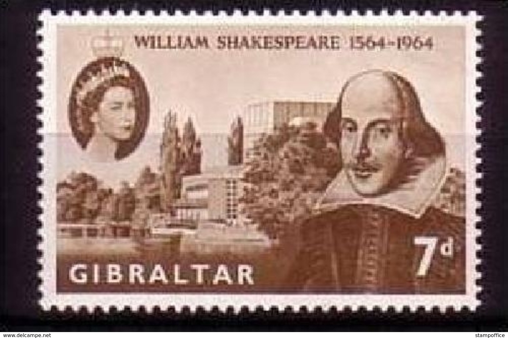 GIBRALTAR MI-NR. 166 POSTFRISCH(MINT) WILLIAM SHAKESPEARE - Gibraltar