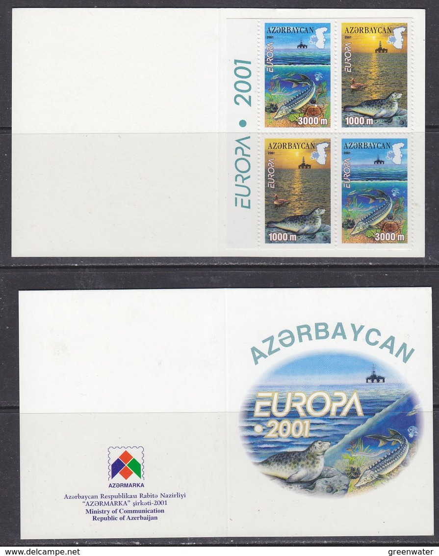 Europa Cept 2001 Azerbaijan  Booklet With 2x2v   ** Mnh (44260) - 2001