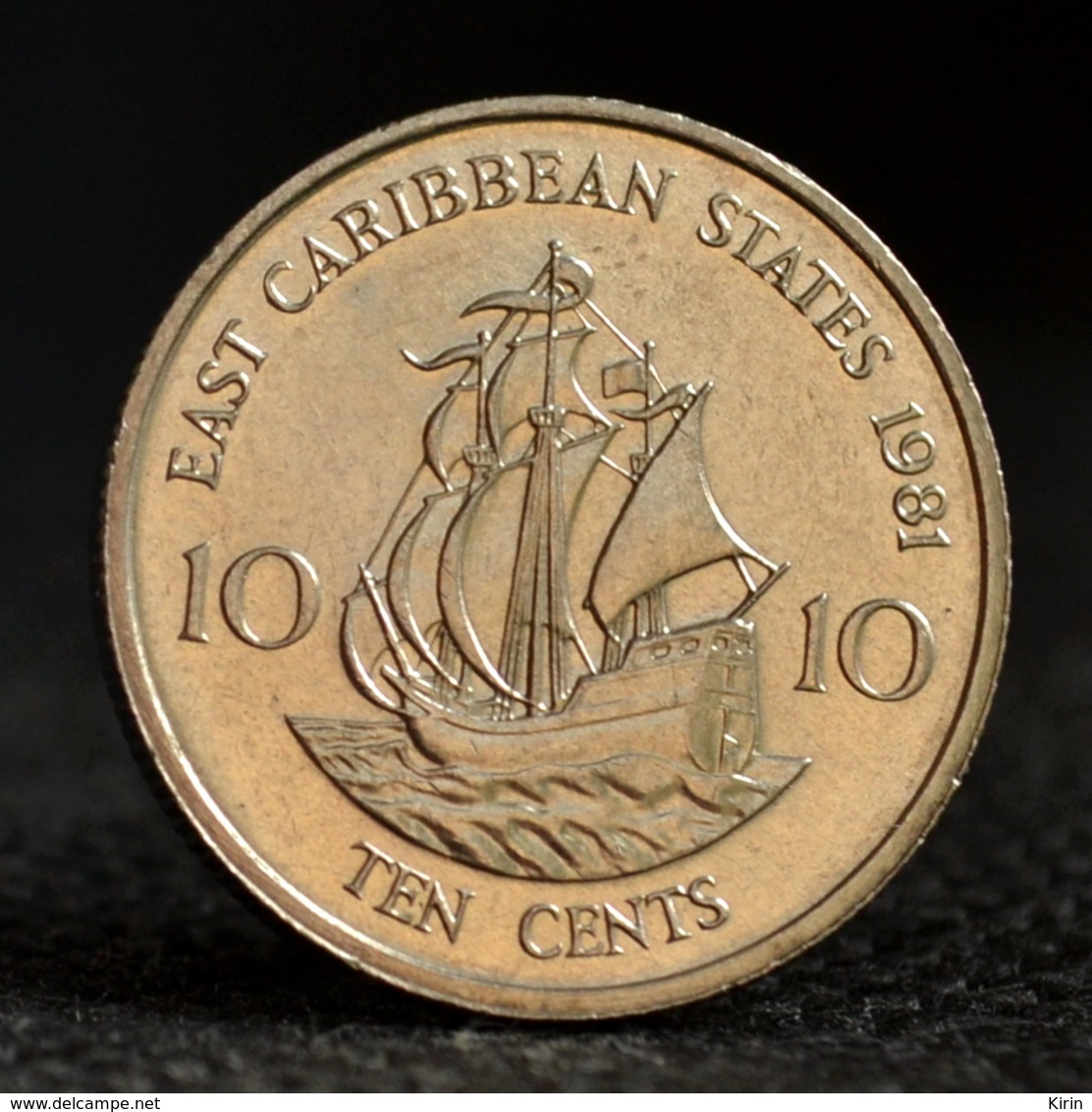 East Caribbean States 10 Cents 1981. Km13. South America Coin. UNC. - Oost-Caribische Staten