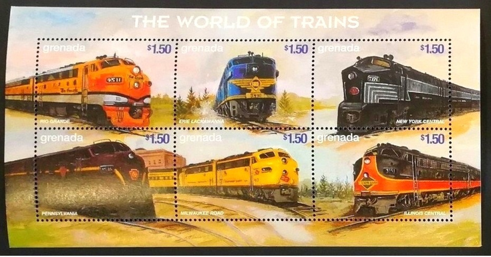 Grenada 1999**Mi.3866-71 Trains ,MNH [4;42,67/6;42,36,22] - Trains