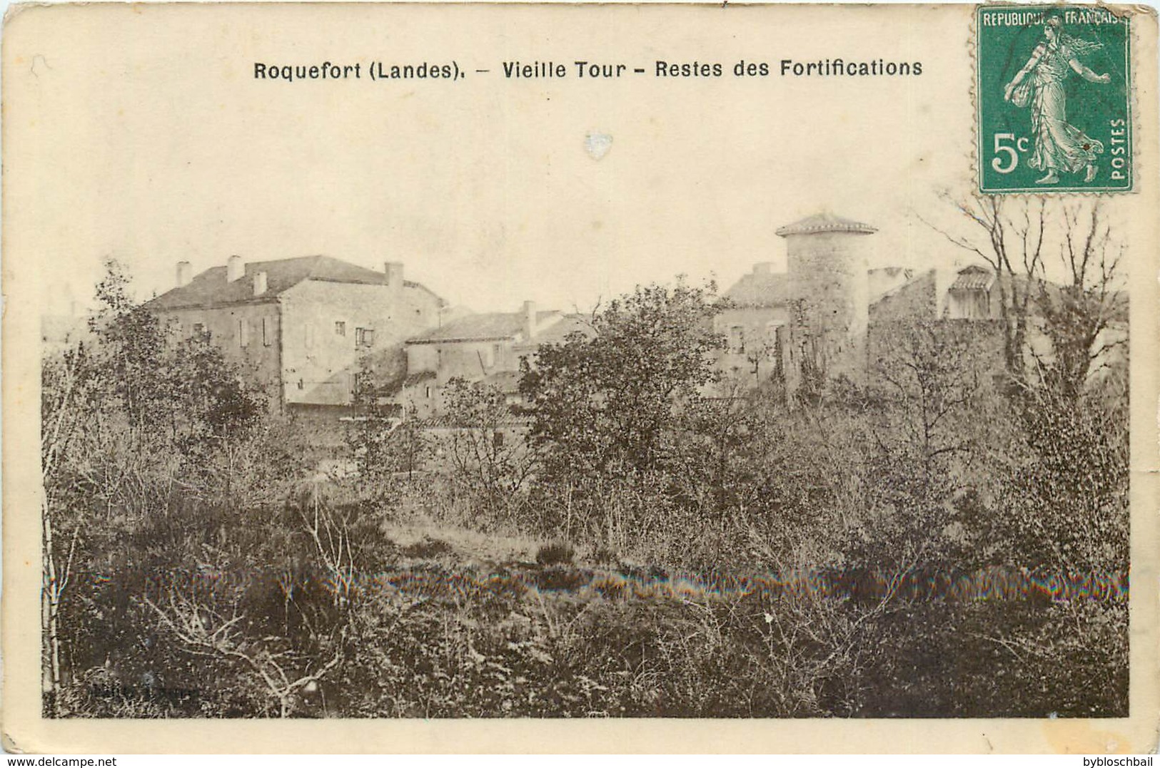 CPA 40 Landes Roquefort Vieille Tour Reste Des Fortifications - Roquefort