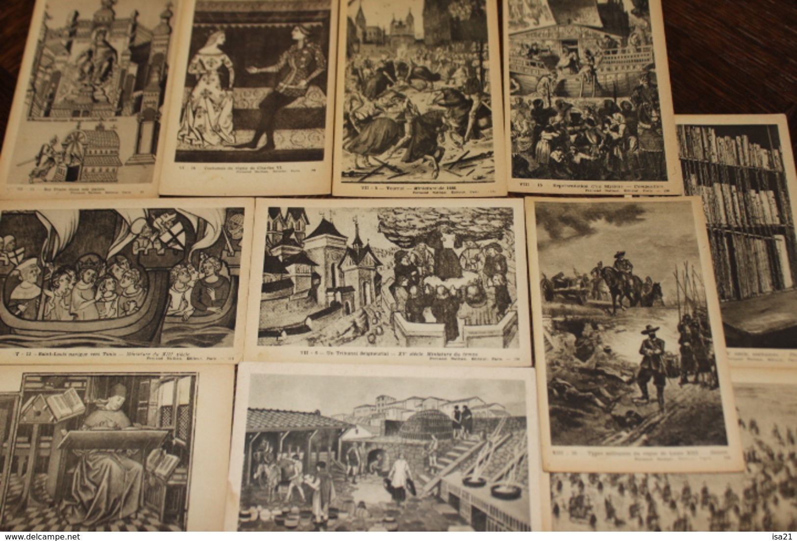 Petit Lot De 11 Cartes Fernand Nathan Editeur Paris Repro De Gravures, Dessins Anciens A Voir! - 5 - 99 Cartoline