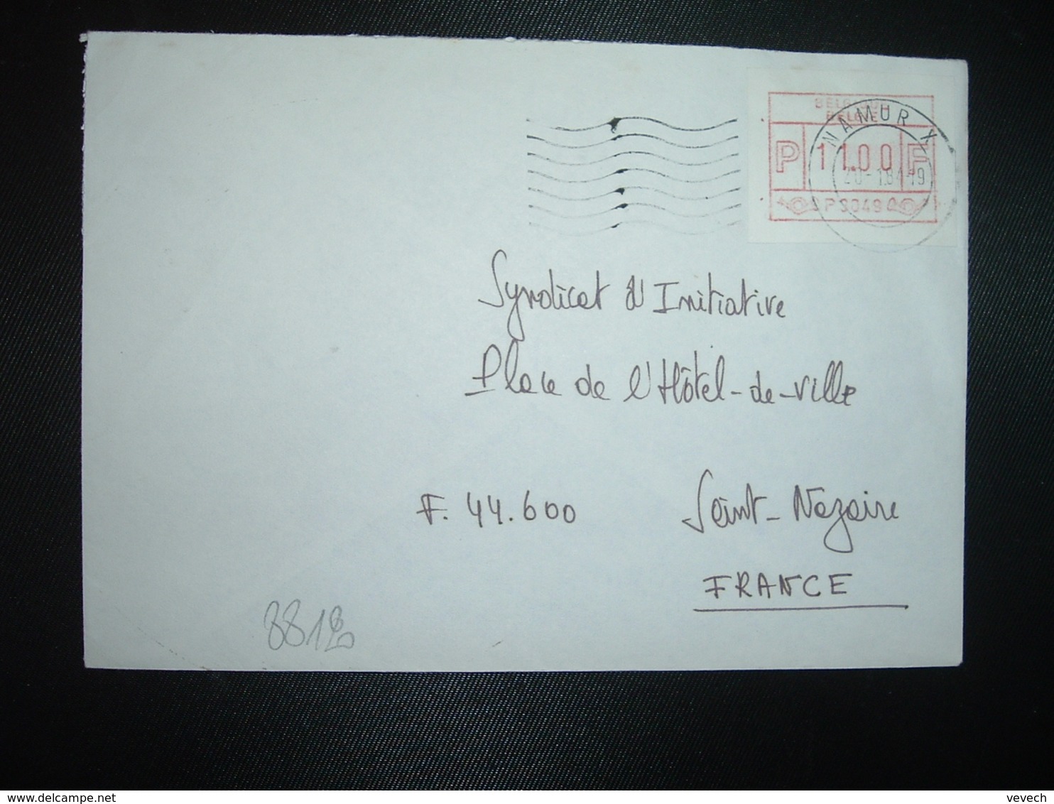 LETTRE Pour La FRANCE VIGNETTE P3849 à 11,00 OBL.MEC.20-1 84 NAMUR X - 1980-99