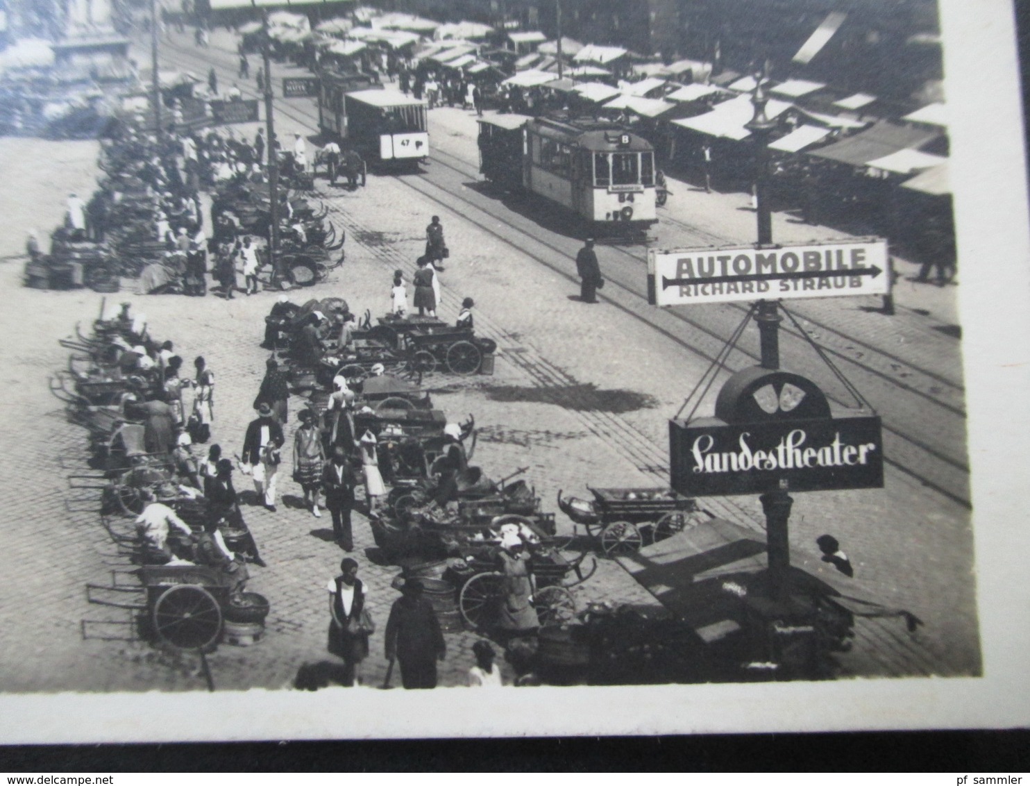 Echtfoto AK 1931 Österreich Linz Platz Des 12. November. Verschiedene Autos Und Kutschen / Automobile Richard Straub - Linz