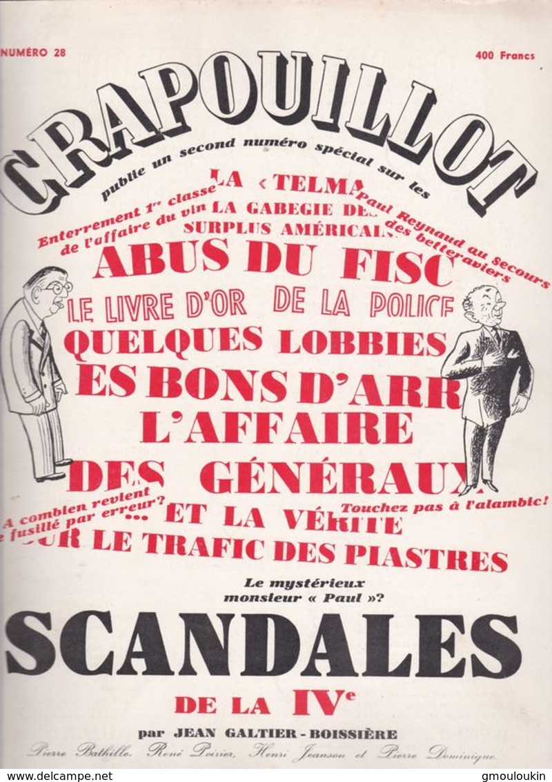 Crapouillot - Scandales De La IVe République N° 28 - Sonstige & Ohne Zuordnung