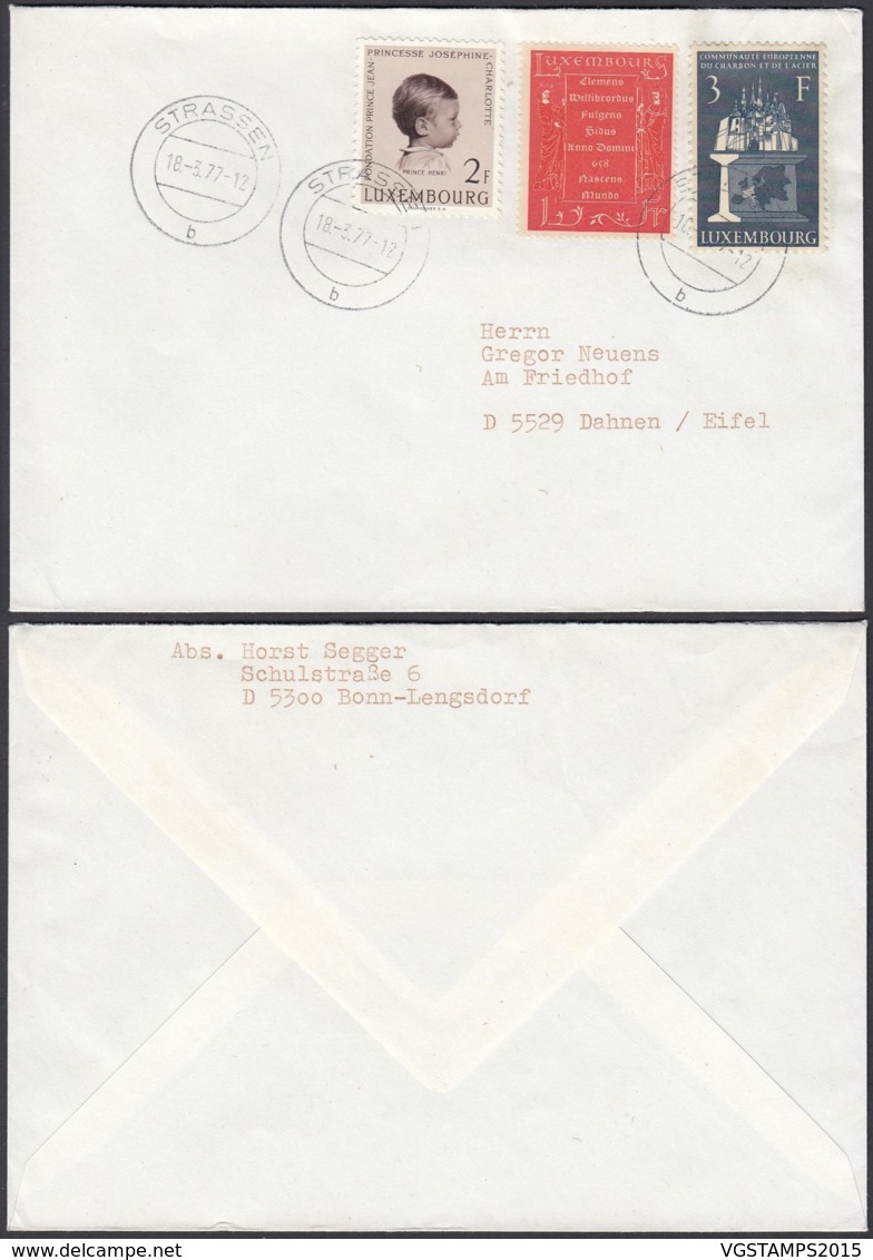 Luxembourg 1977 -Lettre Philatélique Pour L'Allemagne Avec Nº512 (BE) DC3752 - Covers & Documents