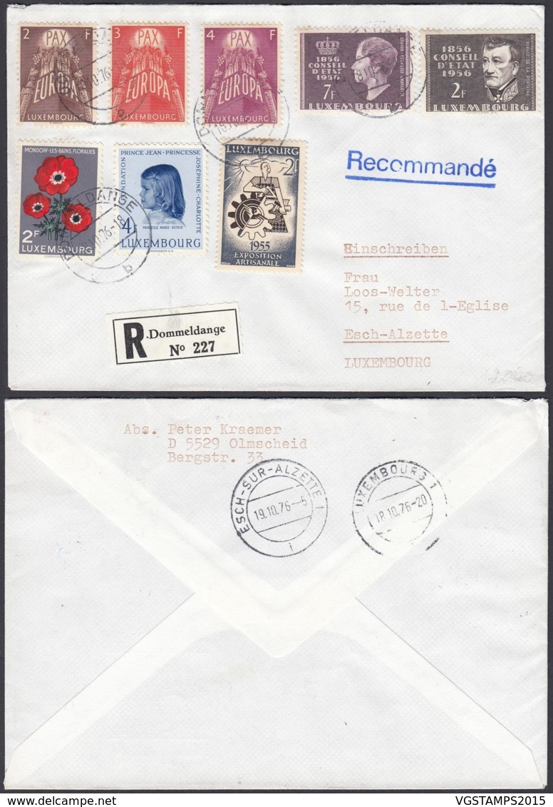 Luxembourg 1976 -Lettre Philatélique Avec Nº531/3 (BE) DC3756 - Covers & Documents