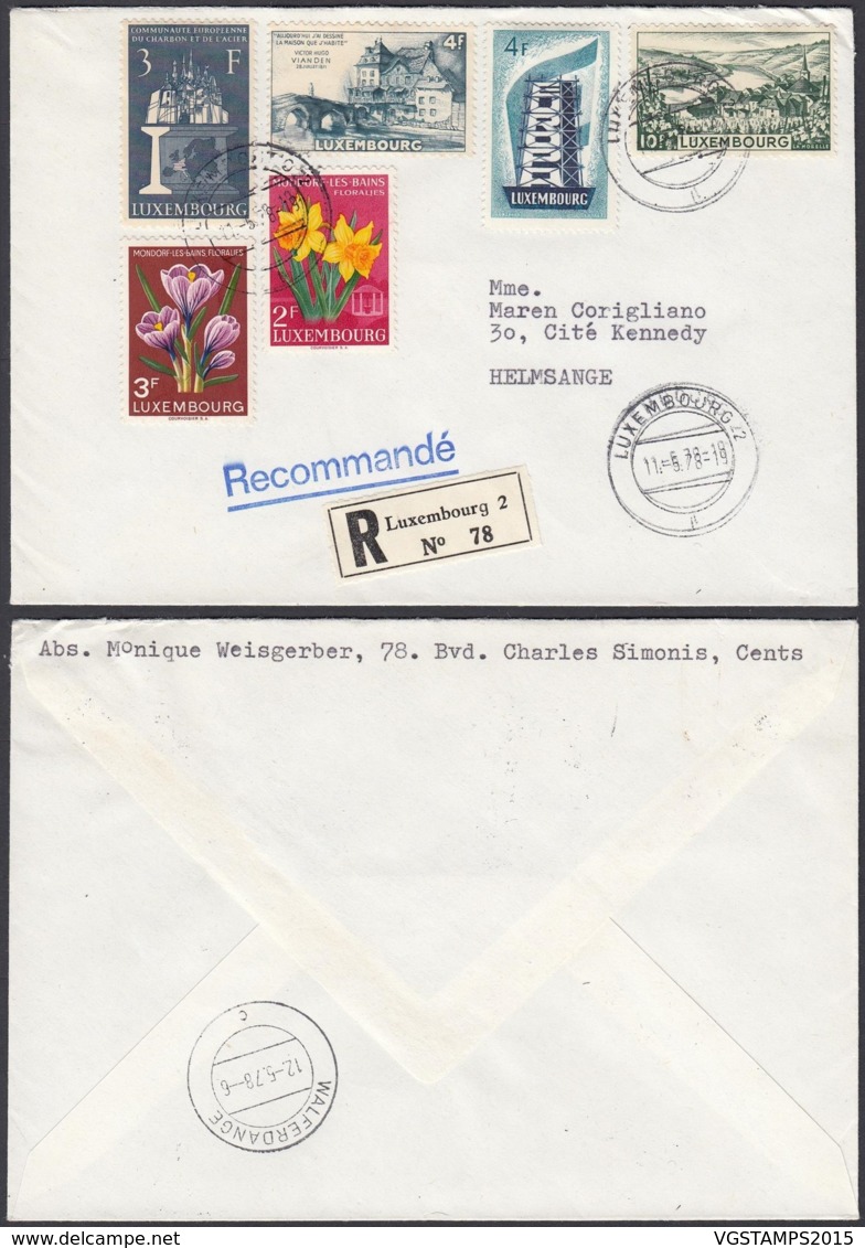 Luxembourg 1978 -Lettre Avec  Nº512 +516 (BE) DC3758 - Covers & Documents