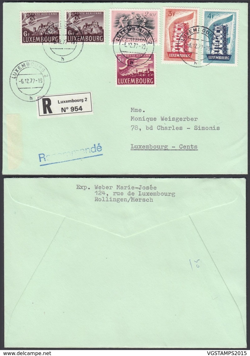 Luxembourg 1977 -Lettre Avec Nº515/6 (BE) DC3760 - Covers & Documents