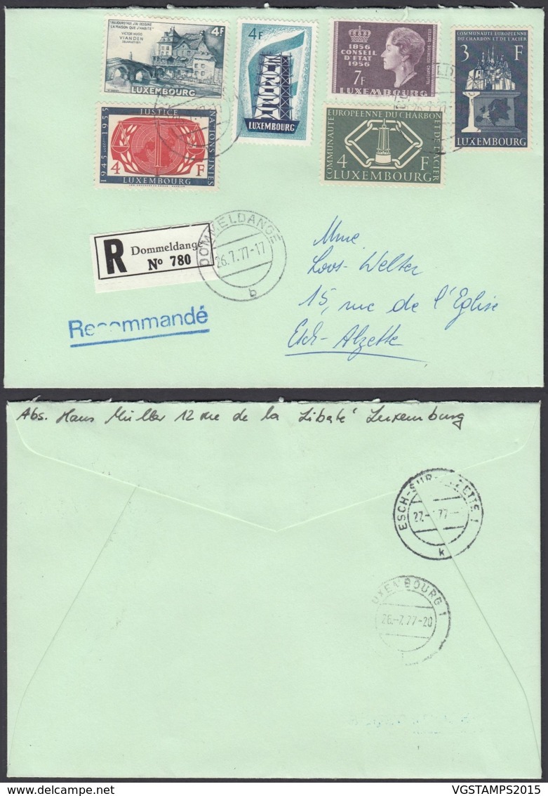 Luxembourg 1977 -Lettre Avec Nº512/3 +516 (BE) DC3761 - Lettres & Documents