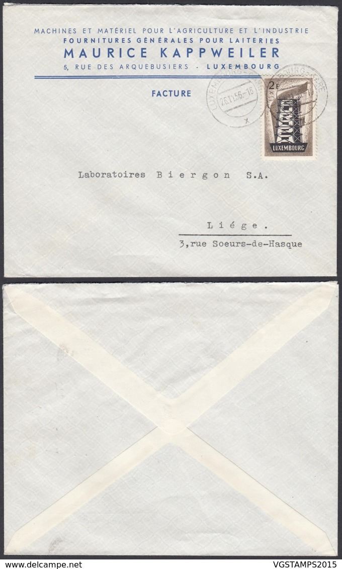 Luxembourg 1956 -Lettre Fourniture Agricole Pour Belgique (BE) DC3764 - Lettres & Documents