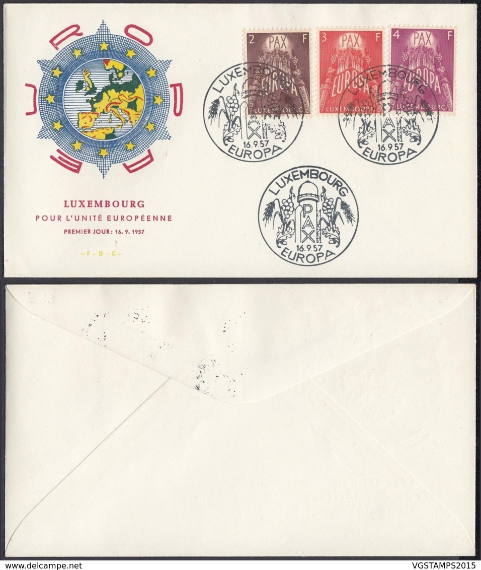 Luxembourg 1957 - 2 FDC Avec Nº531/3 Europa 57  (BE) DC3773 - Lettres & Documents
