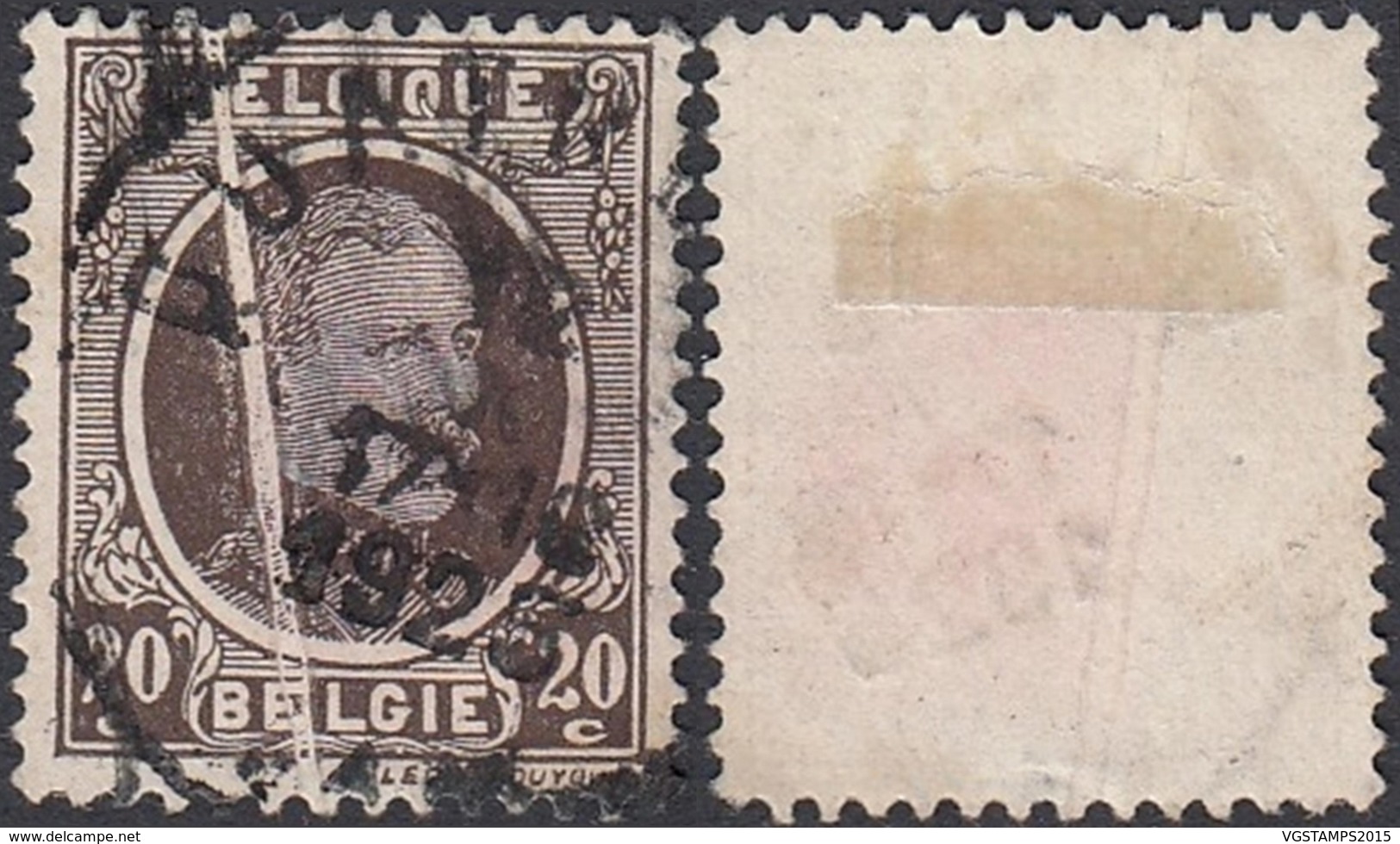 Belgique 1922 - COB Nº196 Oblitéré - Superbe - Pli Accordéon  (BE) DC 3778 - Oblitérés