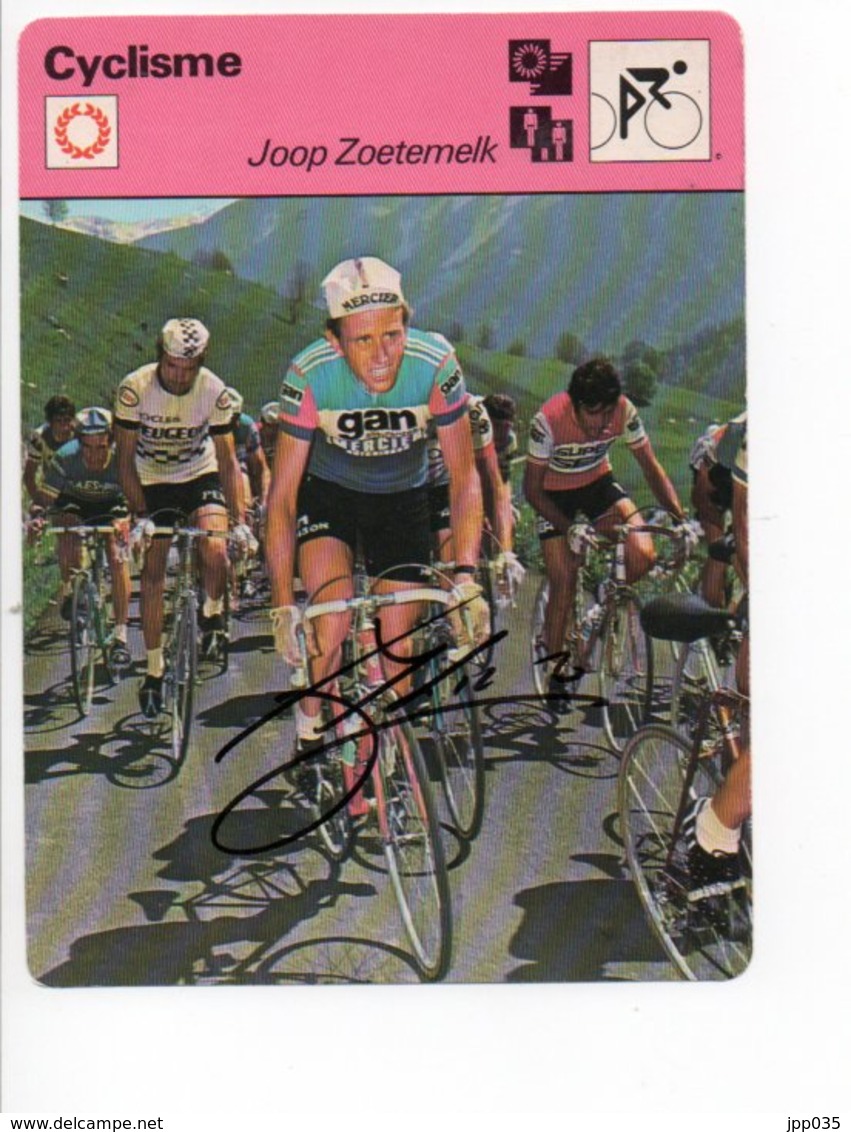 CYCLISME   TOUR DE FRANCE AUTOGRAPHE  JOOP ZOETEMELK - Wielrennen