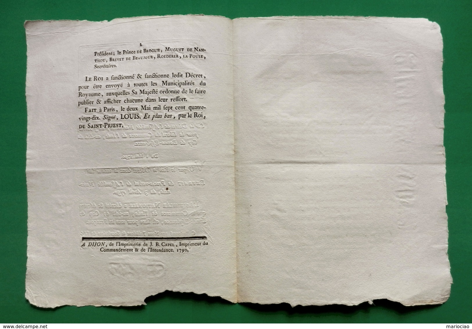 D-FR Révolution 1790 COMPAGNIE DES INDES Liberté Du Commerce De L'Inde, Au-delà Du Cap De Bonne Espérance - Documenti Storici