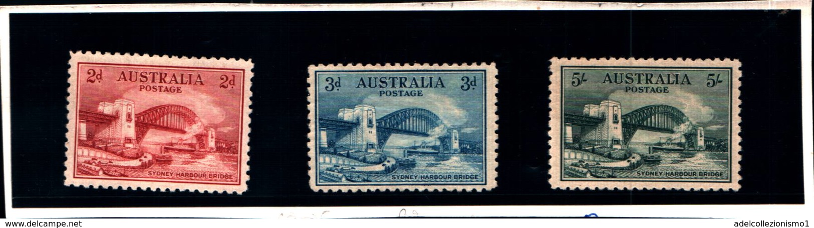 6744B) Australia Sydney Harbour Bridge Set 1932-3 V. - MNH**-FIRMATI - Nuovi