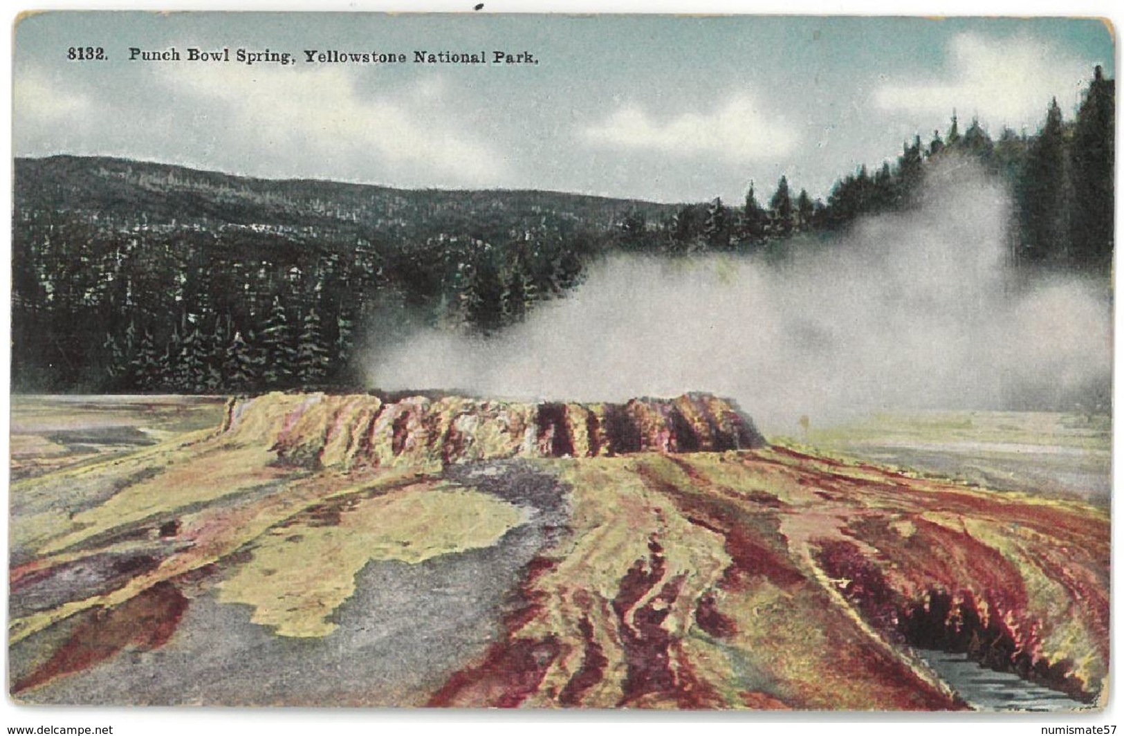CPA YELLOWSTONE National Park - Punch Bowl Spring - H.H.T CO. N°8132 - Yellowstone