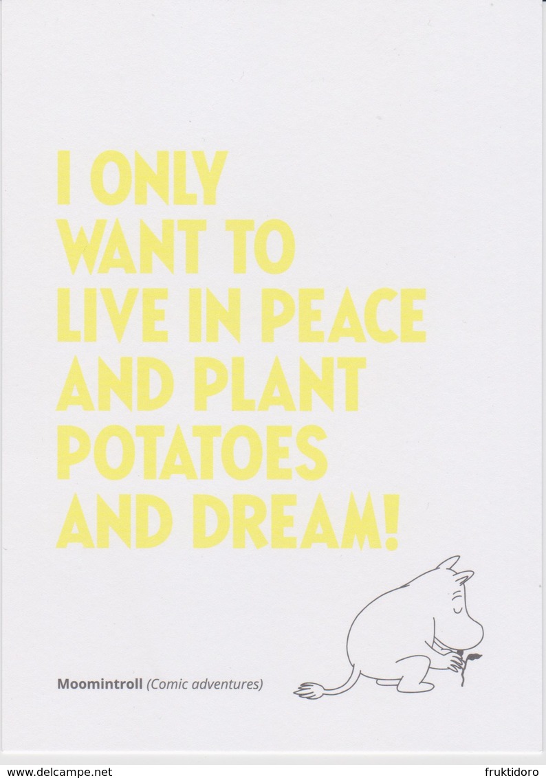 KG109 Moomin Card - I Only Want To Live In Peace And Plant Potatoes And Dream! - Stripverhalen