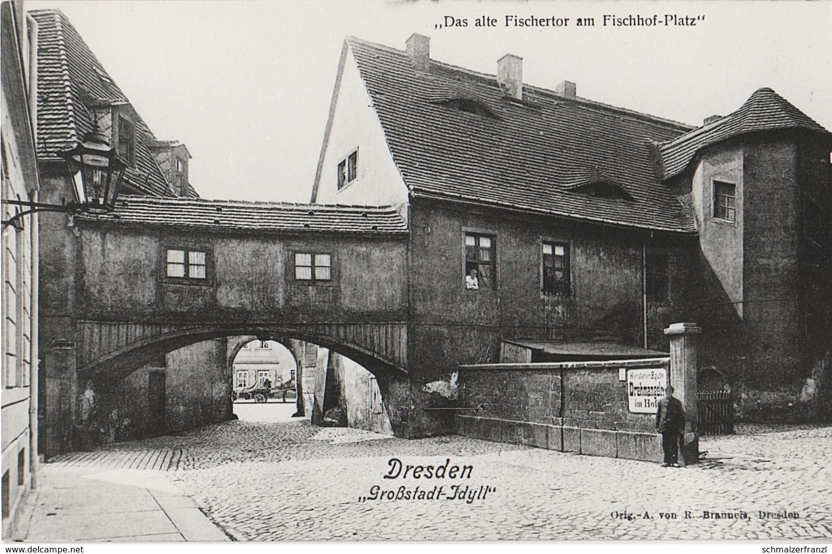 Repro Foto Dresden Altstadt Fischertor Fischhofplatz Fischhofgasse Flemmingstraße Gasthof Zentralhalle Großstadt Idyll - Sonstige & Ohne Zuordnung