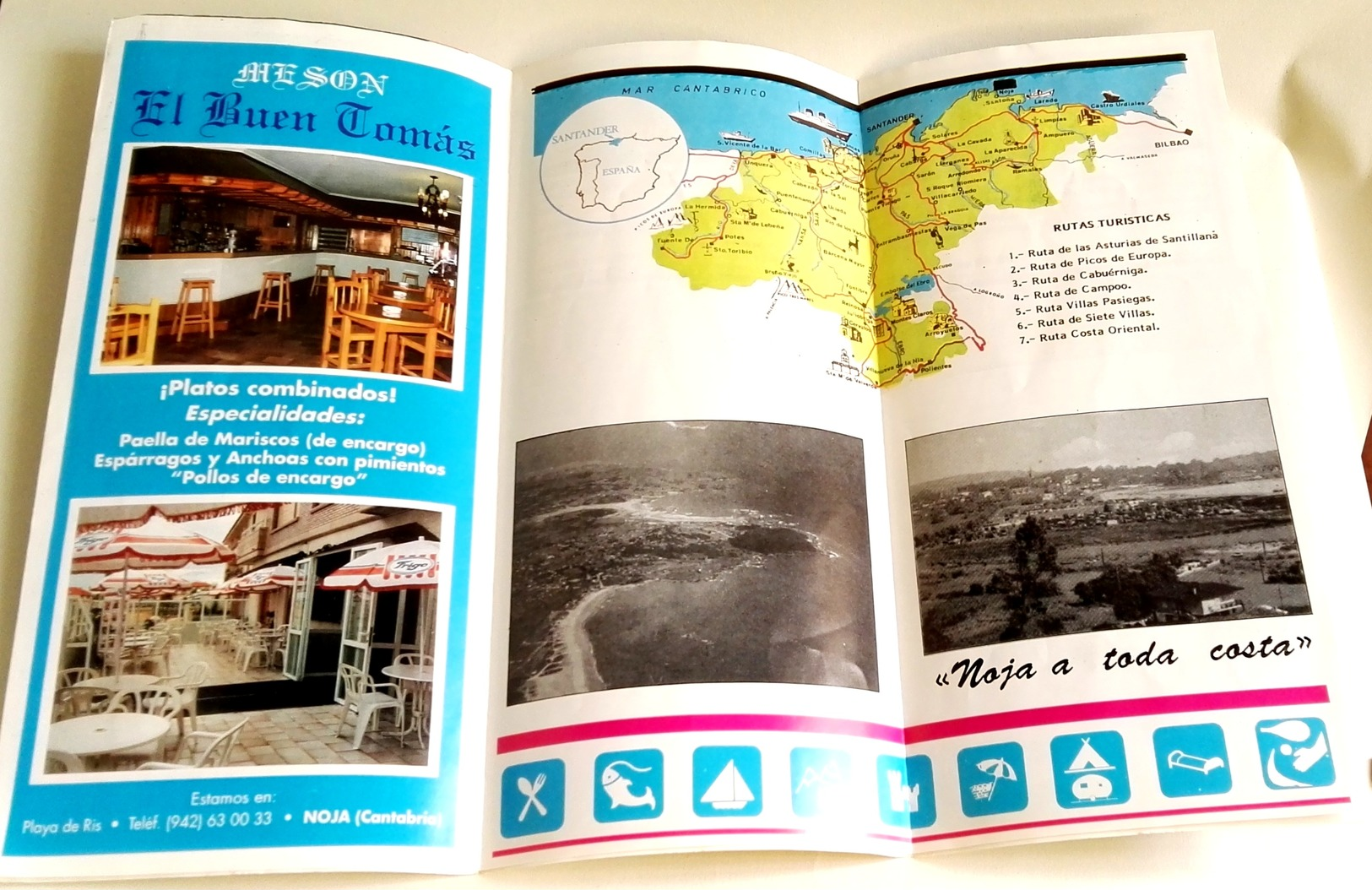 Brochure Touristique De Noja, Cantabrie, Plano - Guide / Camping Los Molinos Et Hotel Arillo - Cuadernillos Turísticos