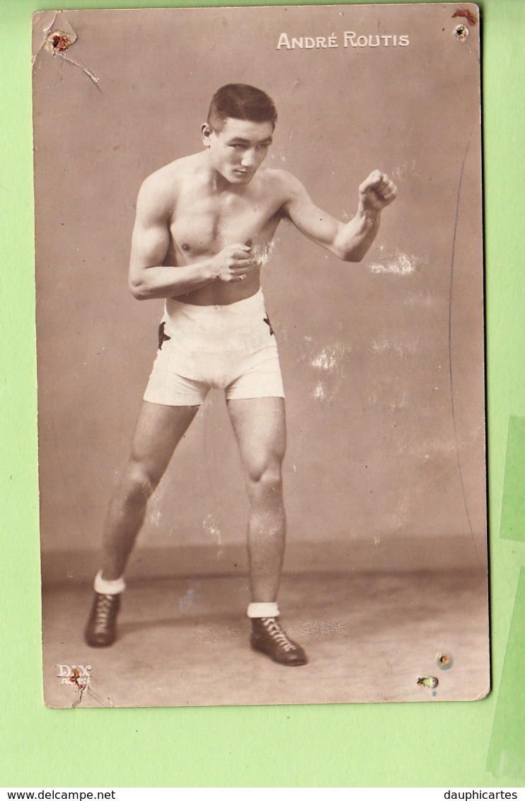 Boxeur André ROUTIS - En L' état - 2 Scans - Boxing