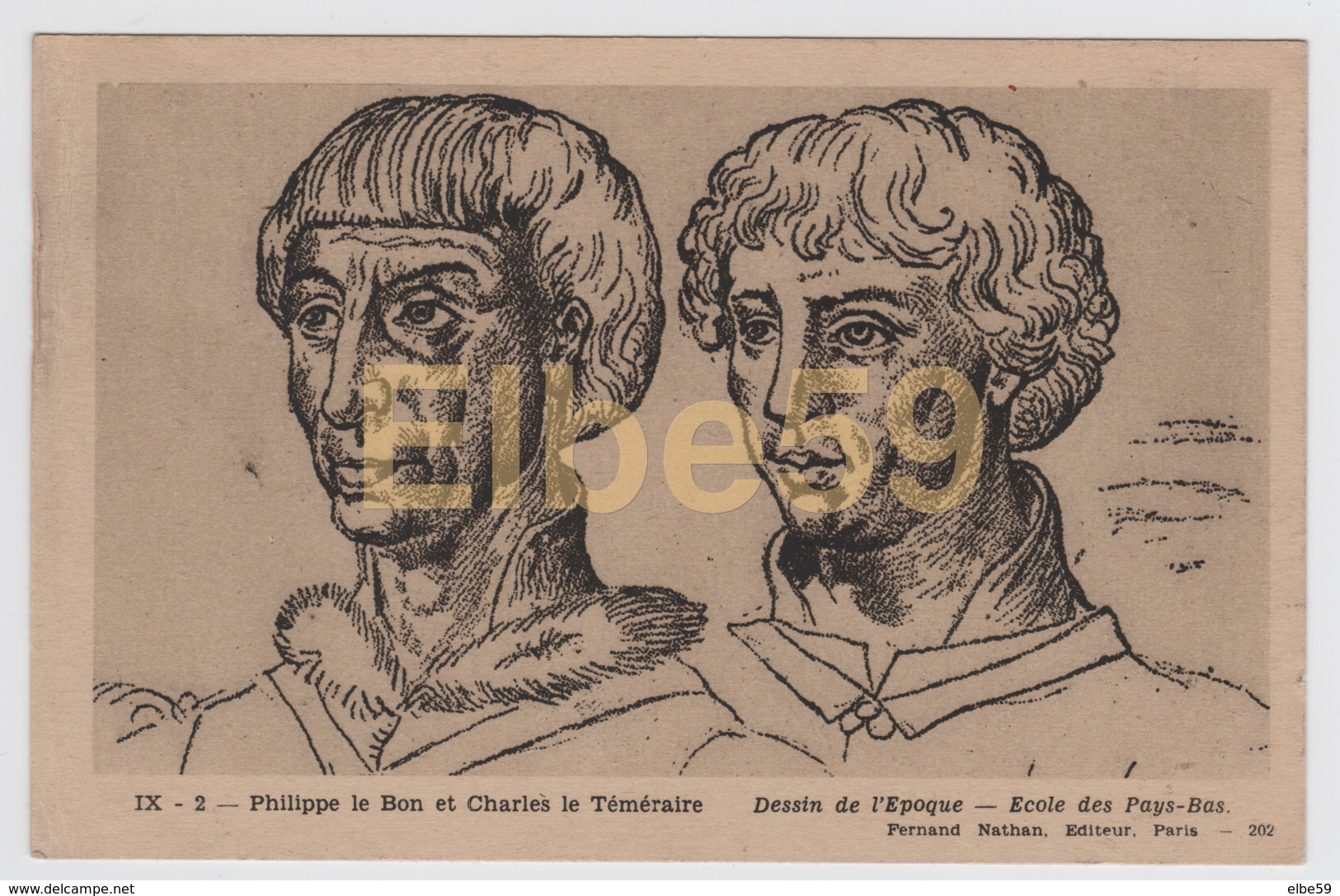 Philippe Le Bon Et Charles Le Téméraire, Dessin De L'époque, Neuve - Case Reali